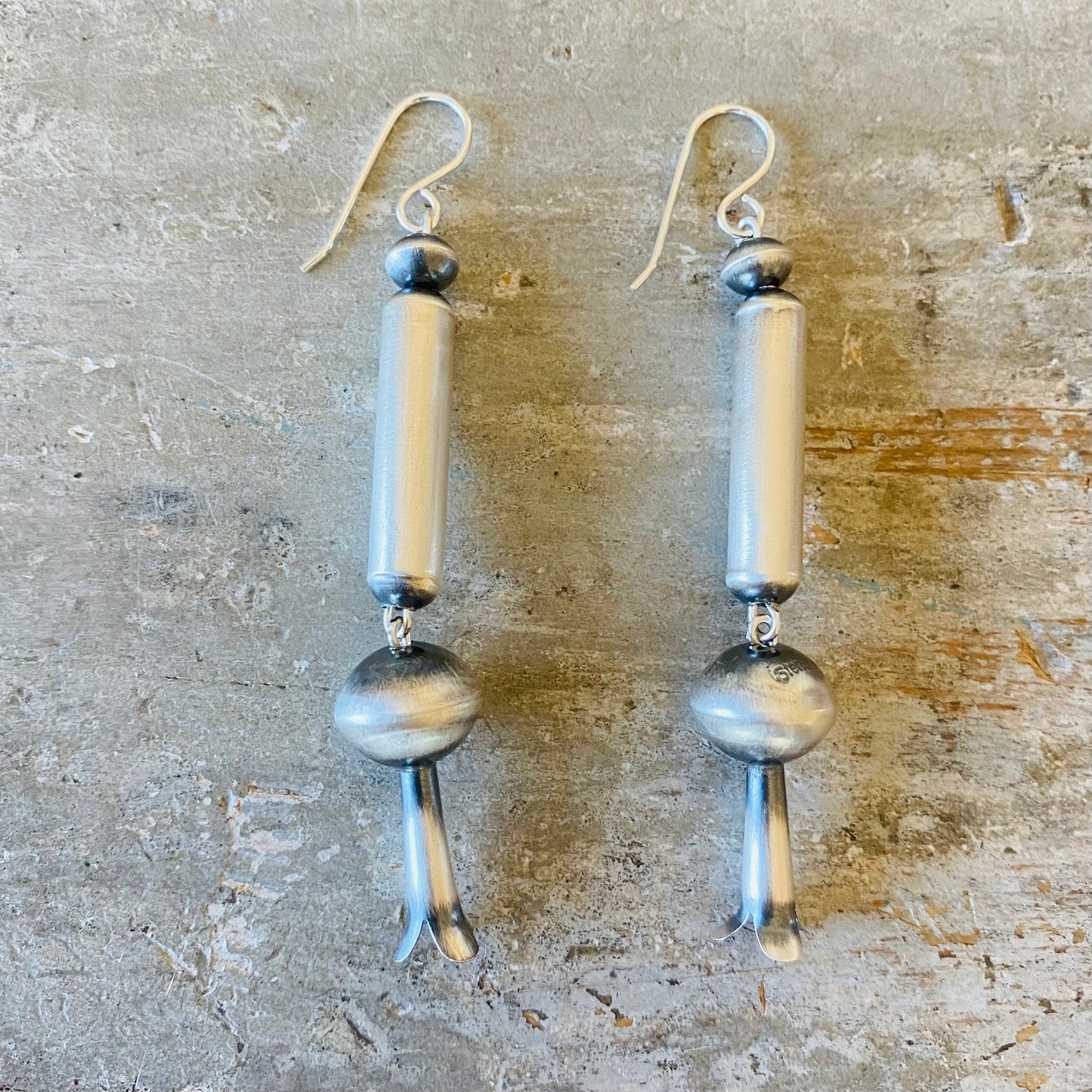 Navajo Tonisha Haley Sterling Silver Blossom Earrings