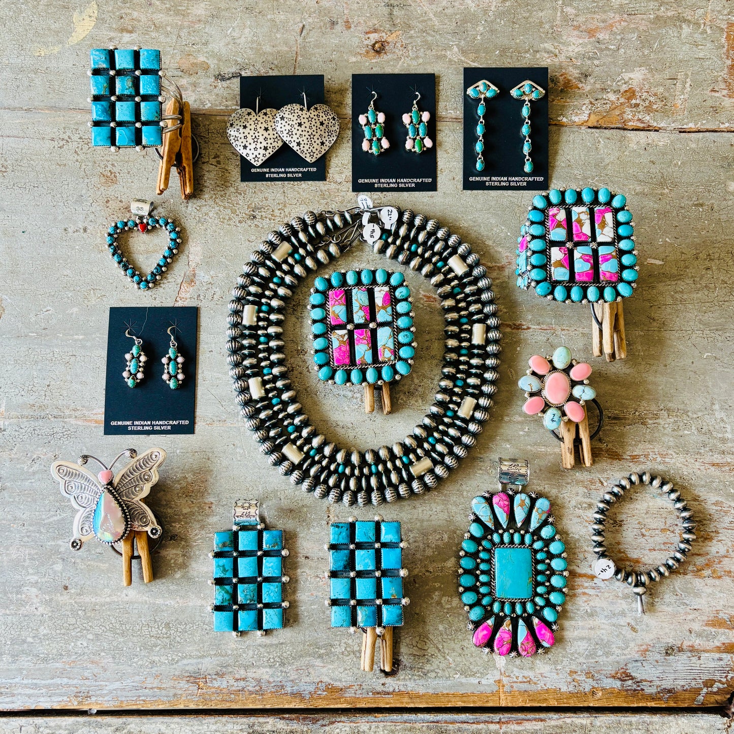 Navajo Lorenzo & Jerilyn Chee Sterling Silver & Kingman Turquoise Statement Cuff