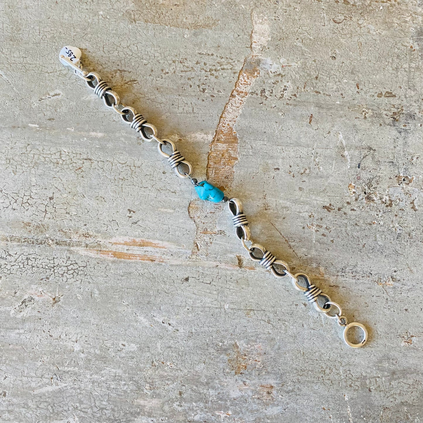 Navajo Sterling Silver & Turquoise Toggle Bracelet