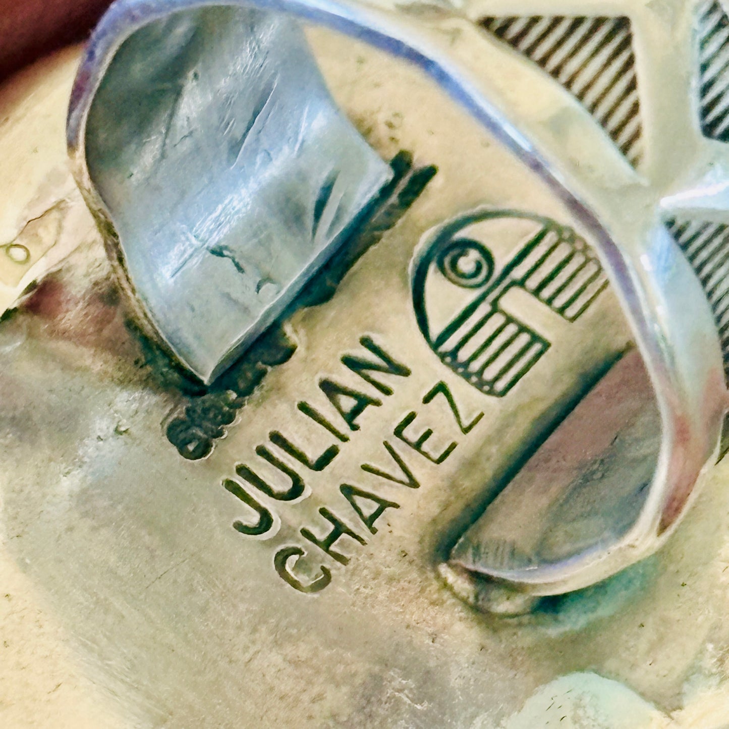 Navajo Julian Chavez Sterling Silver & Black Onyx Ring
