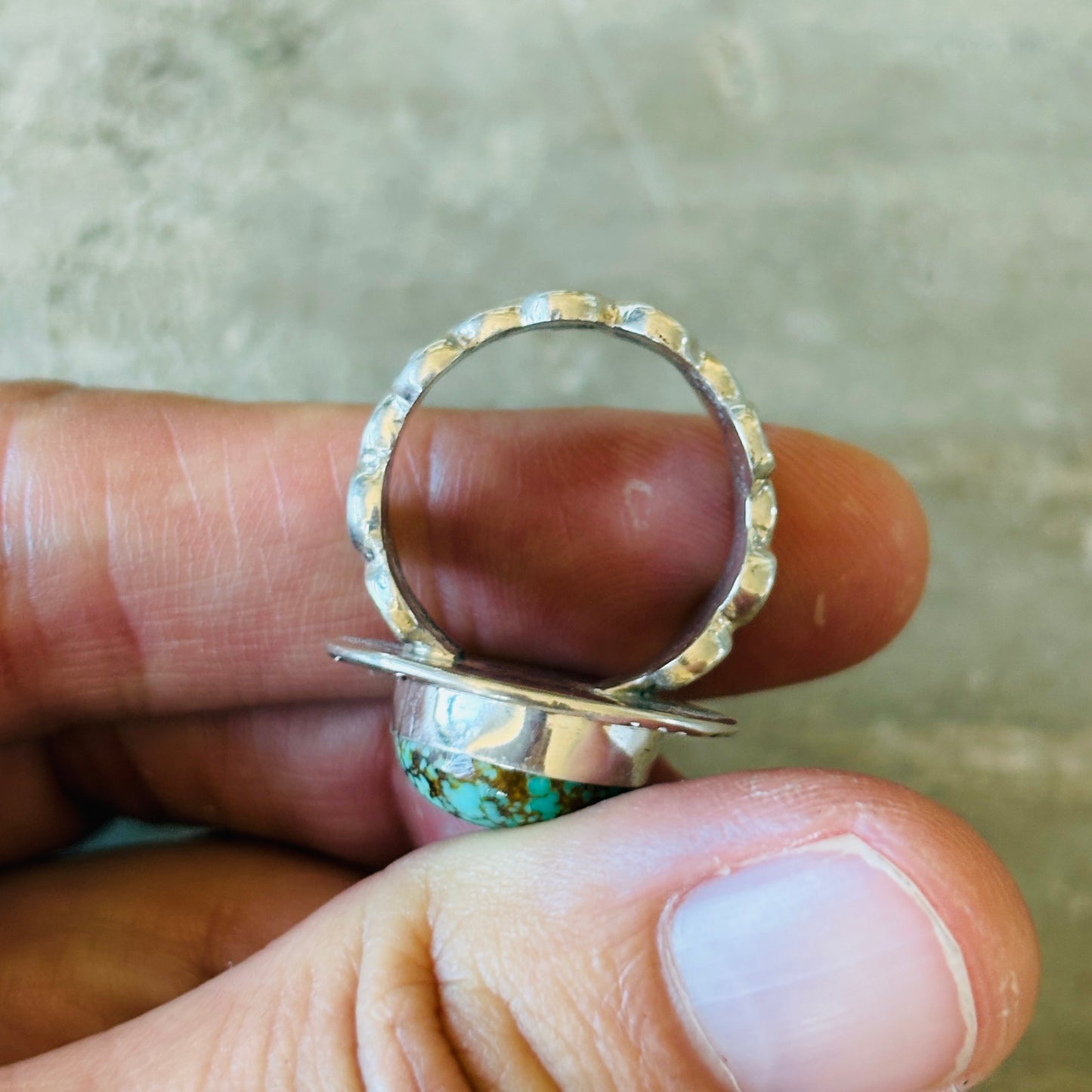Navajo Jones Bahe Sterling Silver & Sonoran Gold Floral Ring