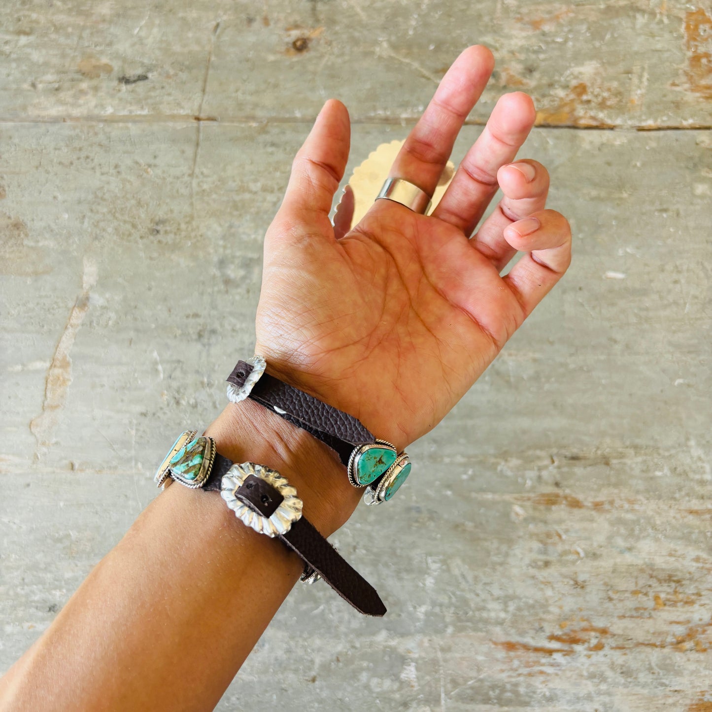 Navajo Hemerson Brown Sterling Silver & Druzy Ring