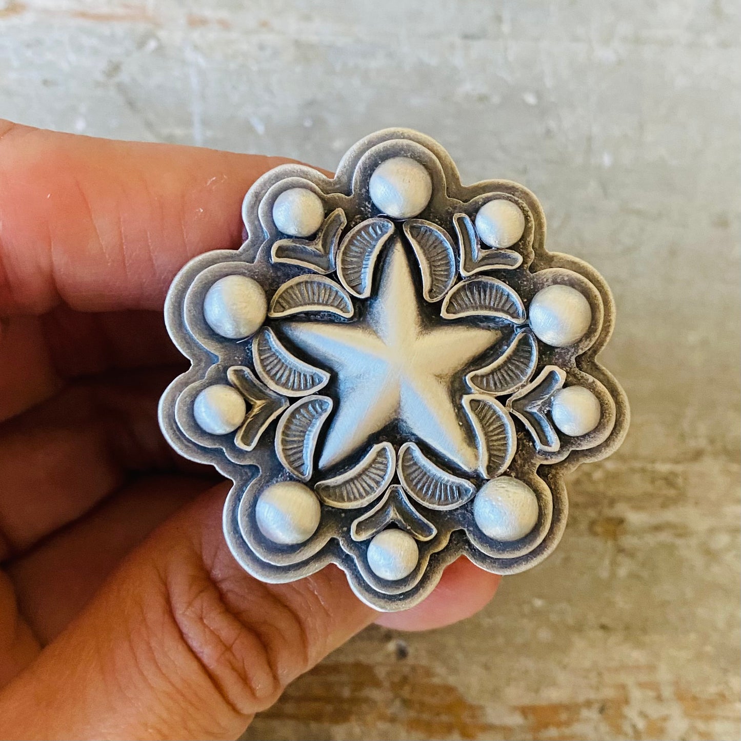Navajo Derrick Cadman Sterling Silver Star Ring