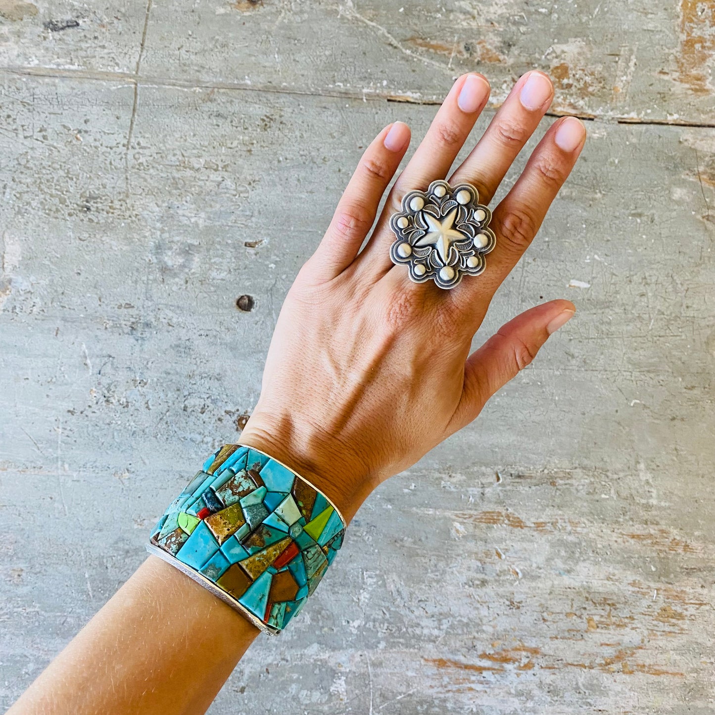 Navajo Derrick Cadman Sterling Silver Star Ring