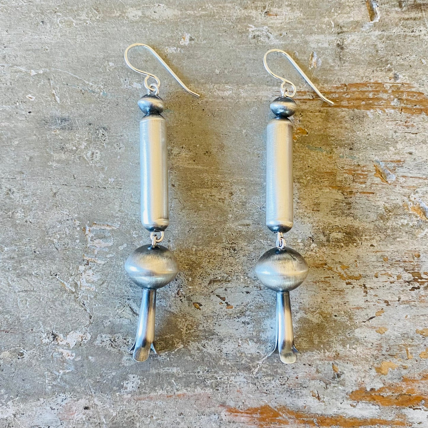 Navajo Tonisha Haley Sterling Silver Blossom Earrings