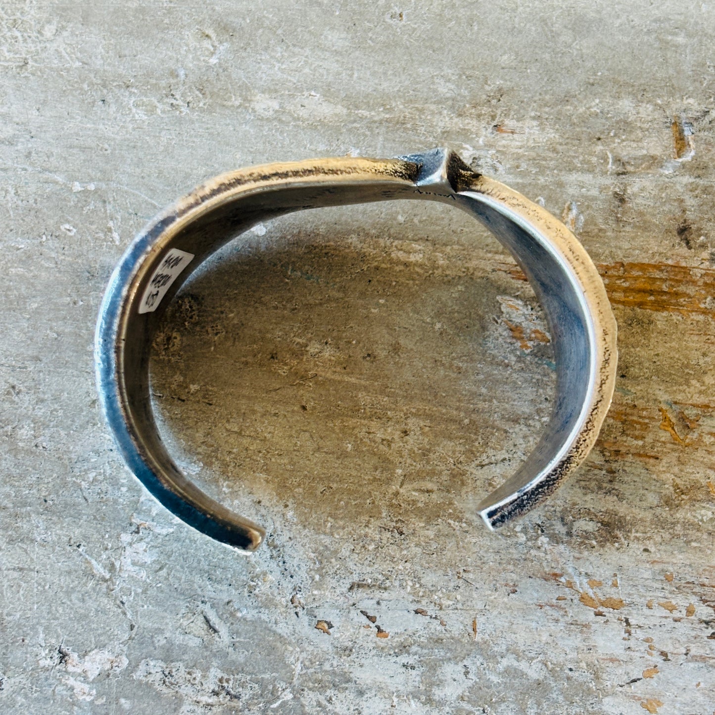 Navajo Aaron Anderson Tufa Cast Geometric Cuff