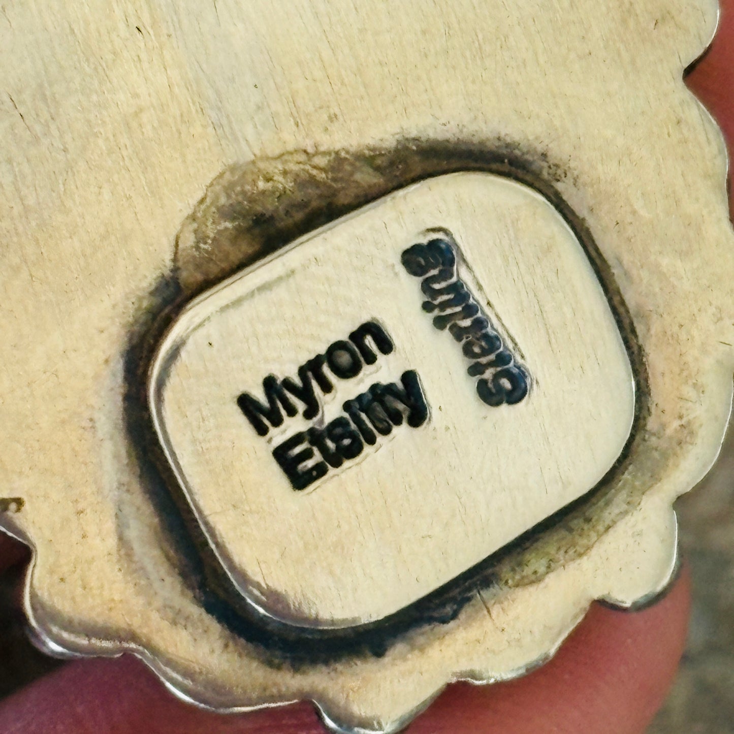 Navajo Myron Etsitty Sterling Silver & Multi Turquoise Ring