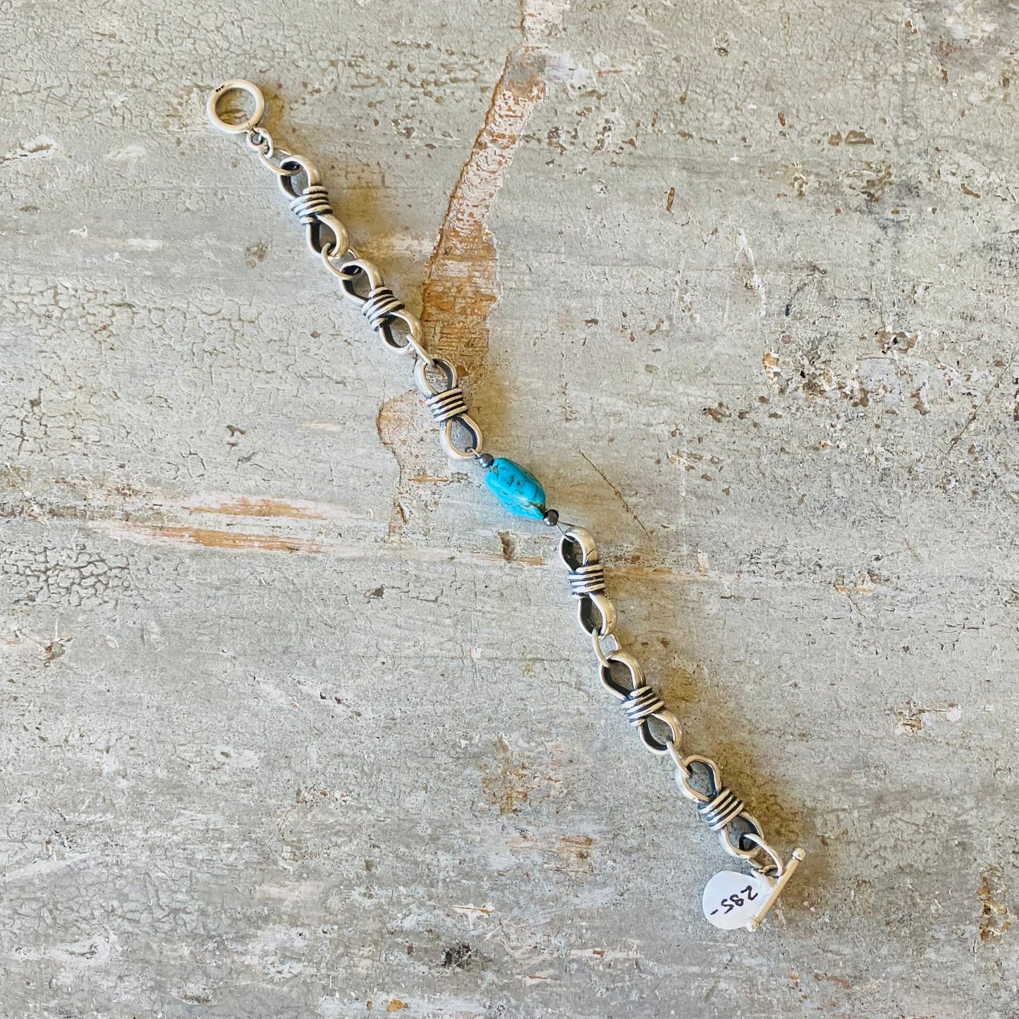 Navajo Sterling Silver & Turquoise Toggle Bracelet
