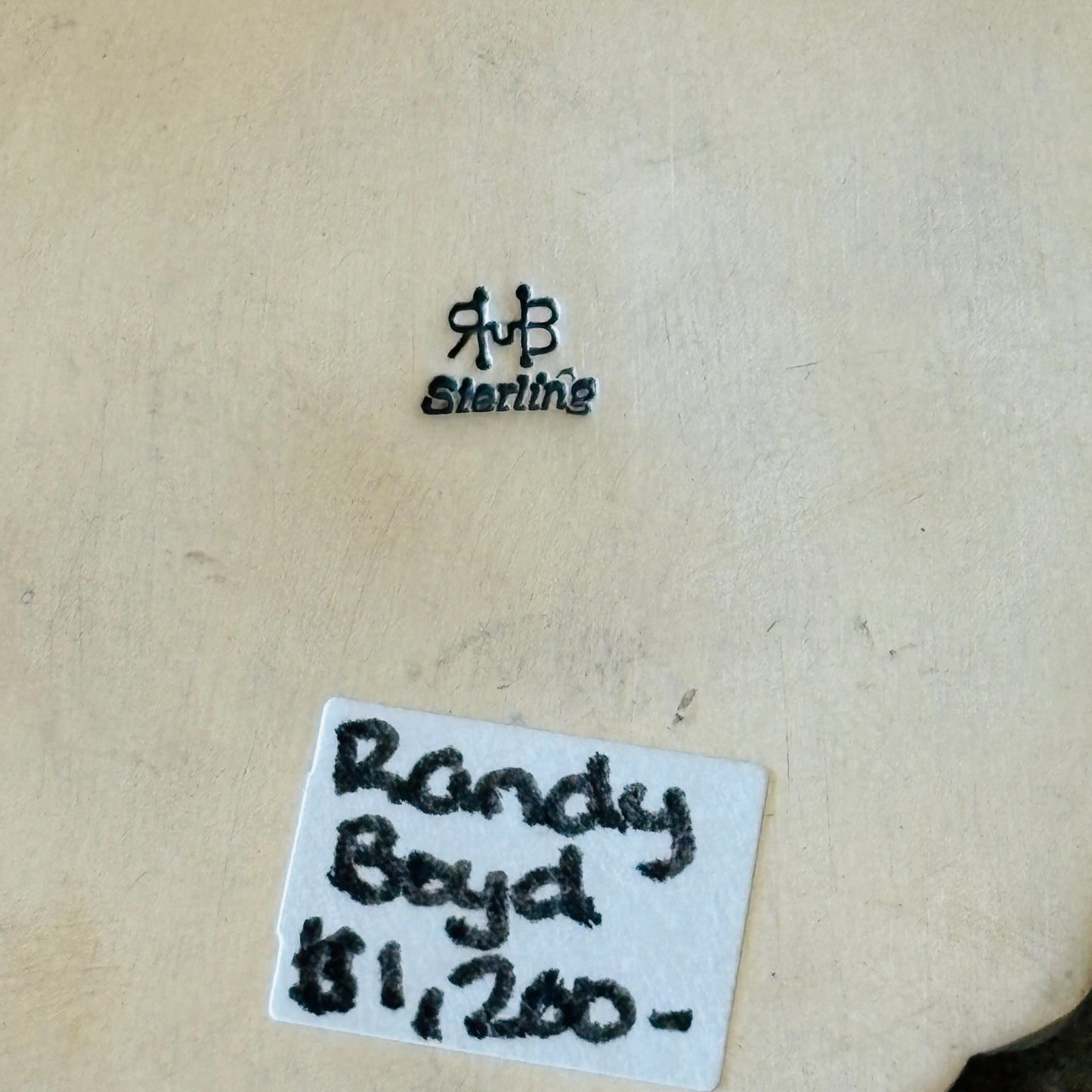 Navajo Randy Boyd Sterling Silver & Red Coral Coin Pendant