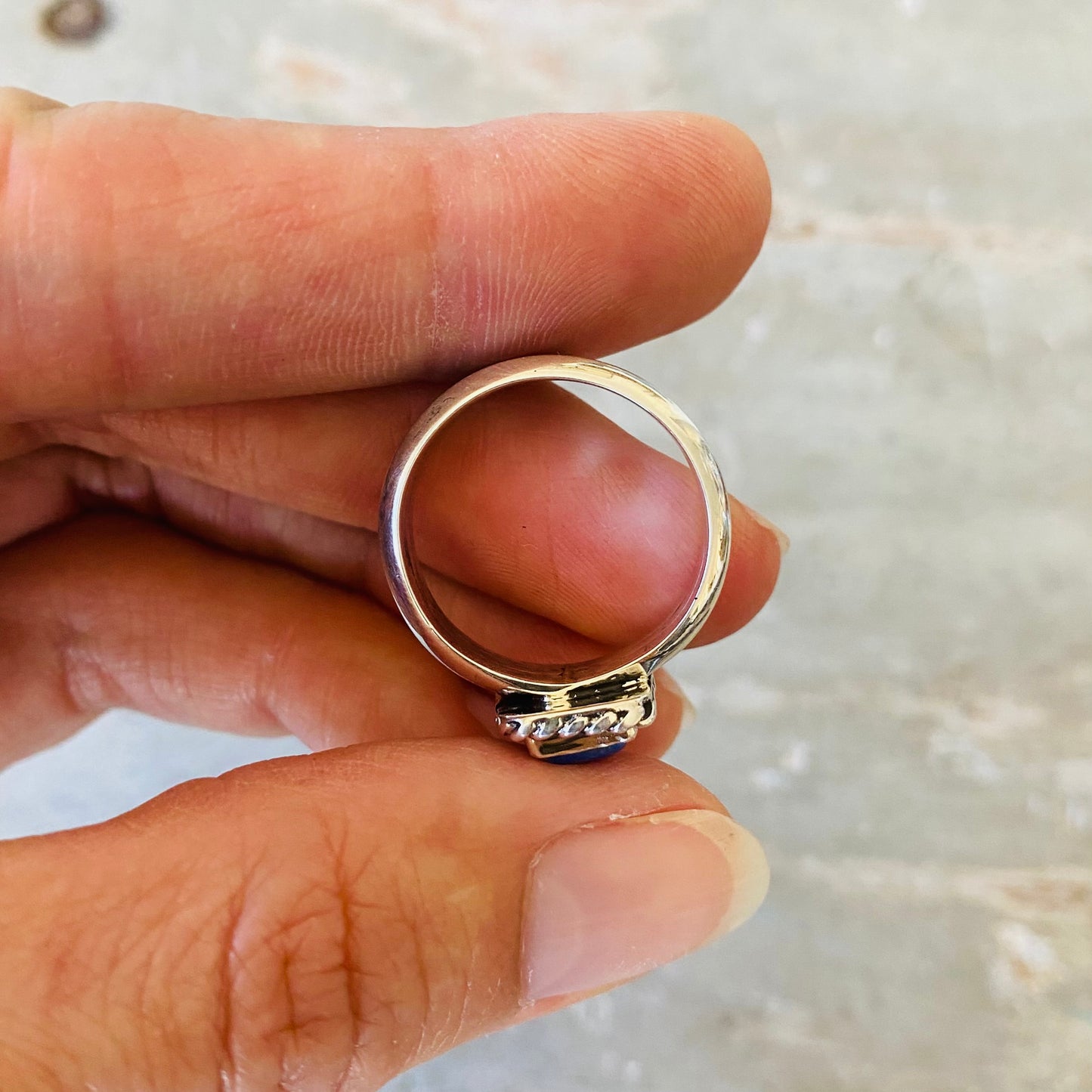 Navajo Sterling Silver & Lapis Ring