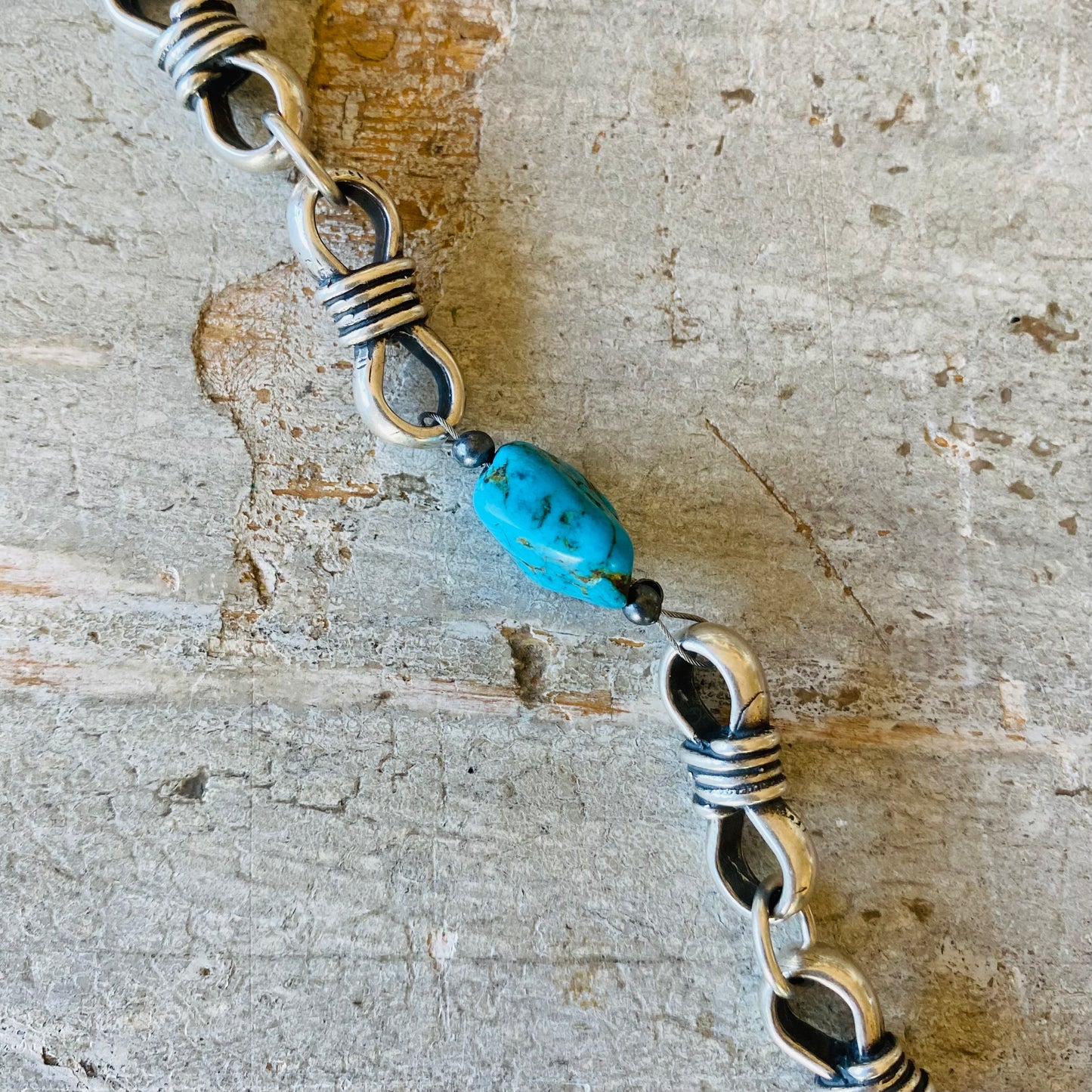 Navajo Sterling Silver & Turquoise Toggle Bracelet