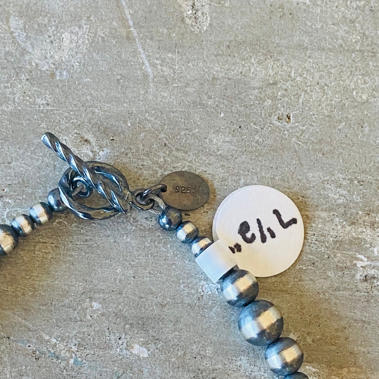 Native Strung Sterling Silver & 18k Gold Plated Machine Made Pearls Graduated Toggle Bracelet