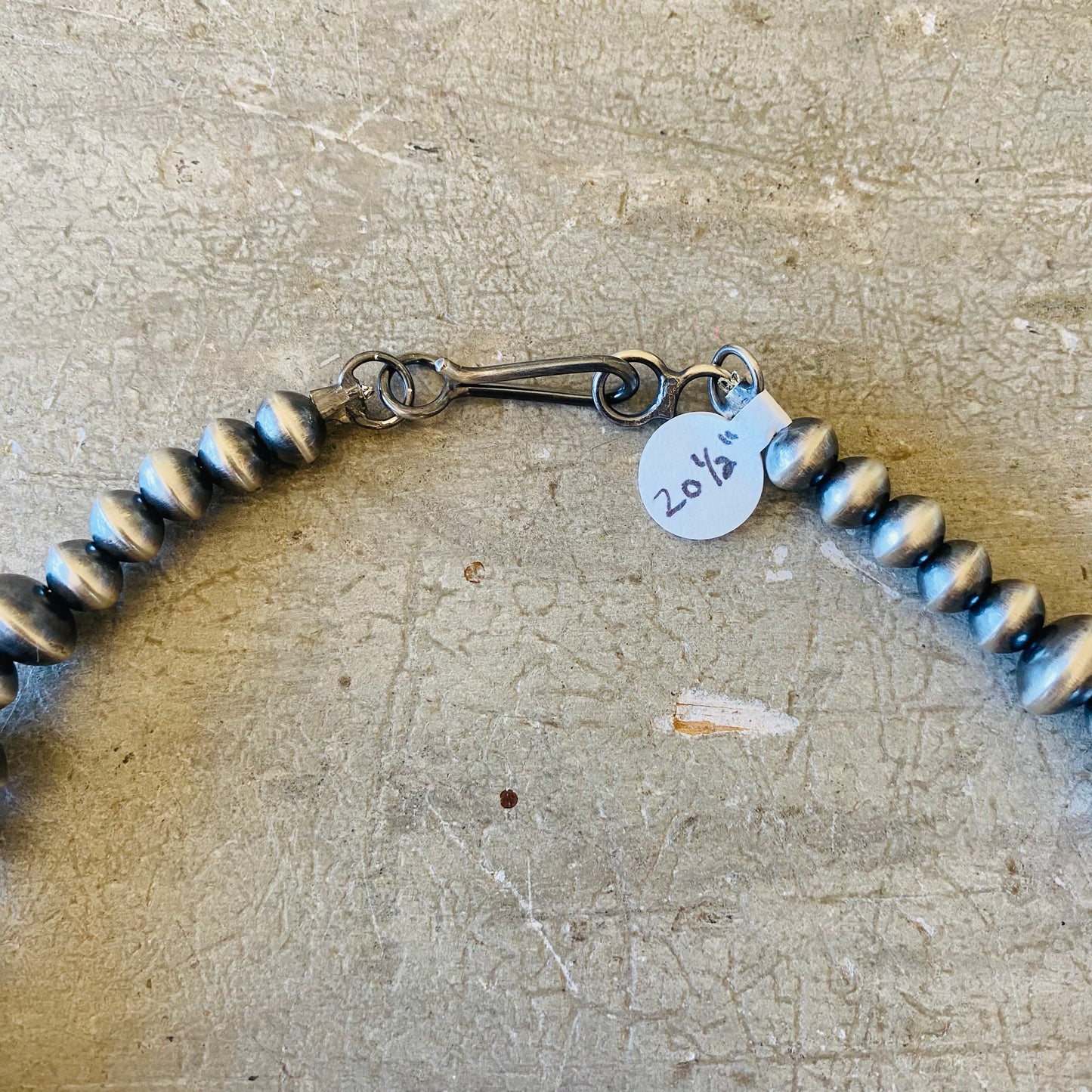 Navajo Tonisha Haley Sterling Silver Fancy Graduated Handmade Pearls Necklace
