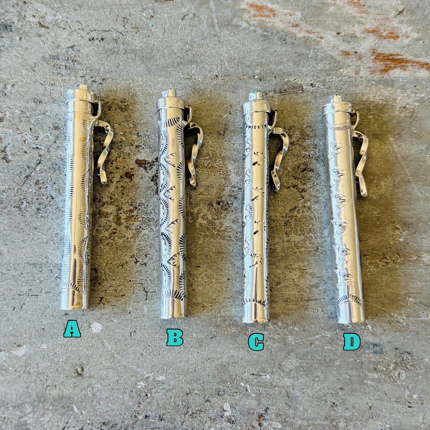 Navajo Sterling Silver & Kingman Toothpick Holders
