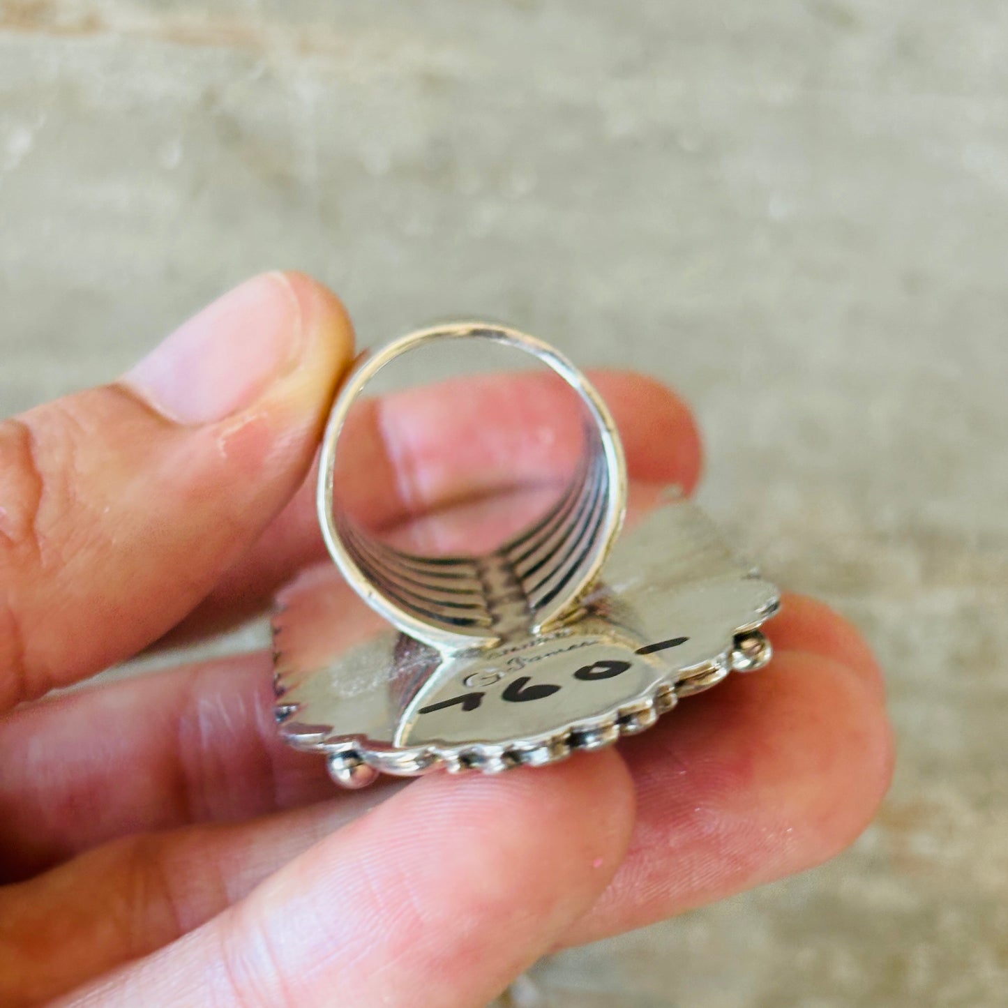 Navajo Geraldine James Sterling Silver & Multi Turquoise Ring
