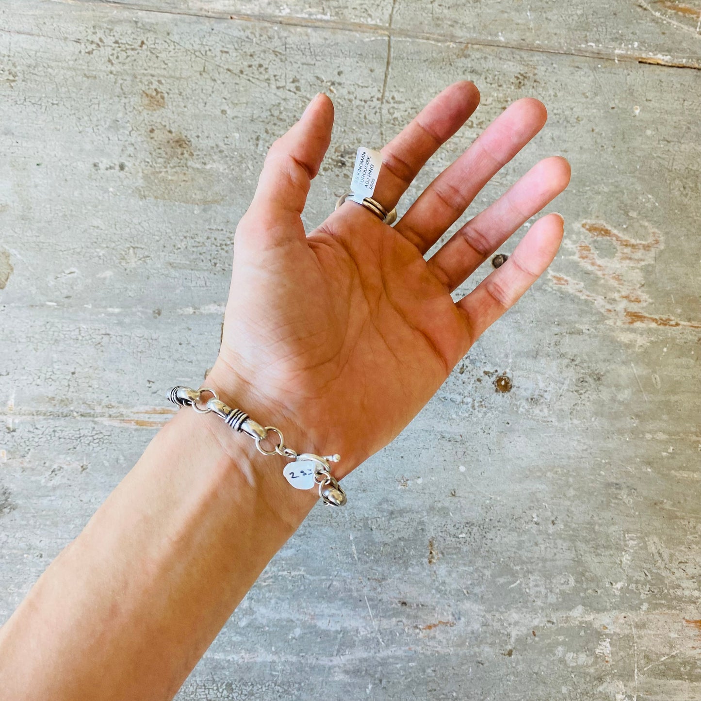 Navajo Sterling Silver & Turquoise Toggle Bracelet