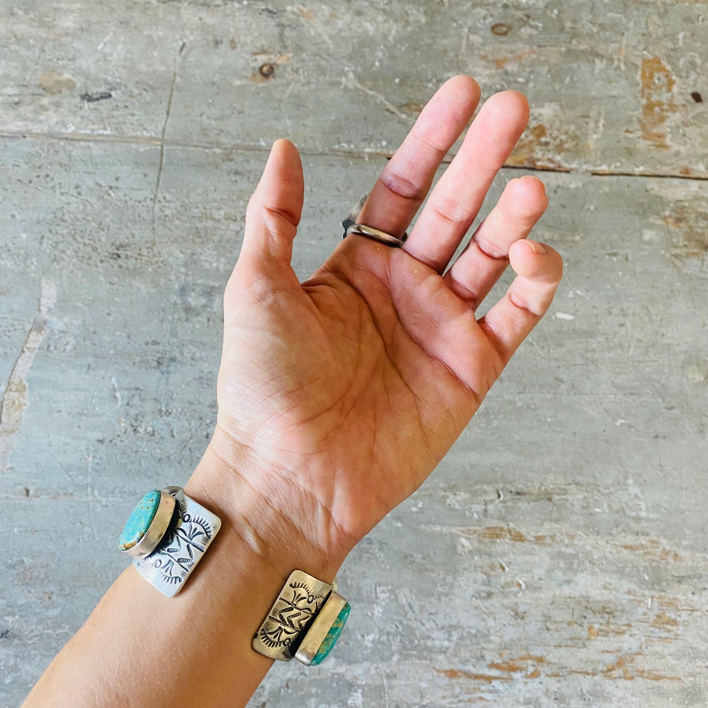 Navajo Wilson Dawes Sterling Silver & Turquoise Ring