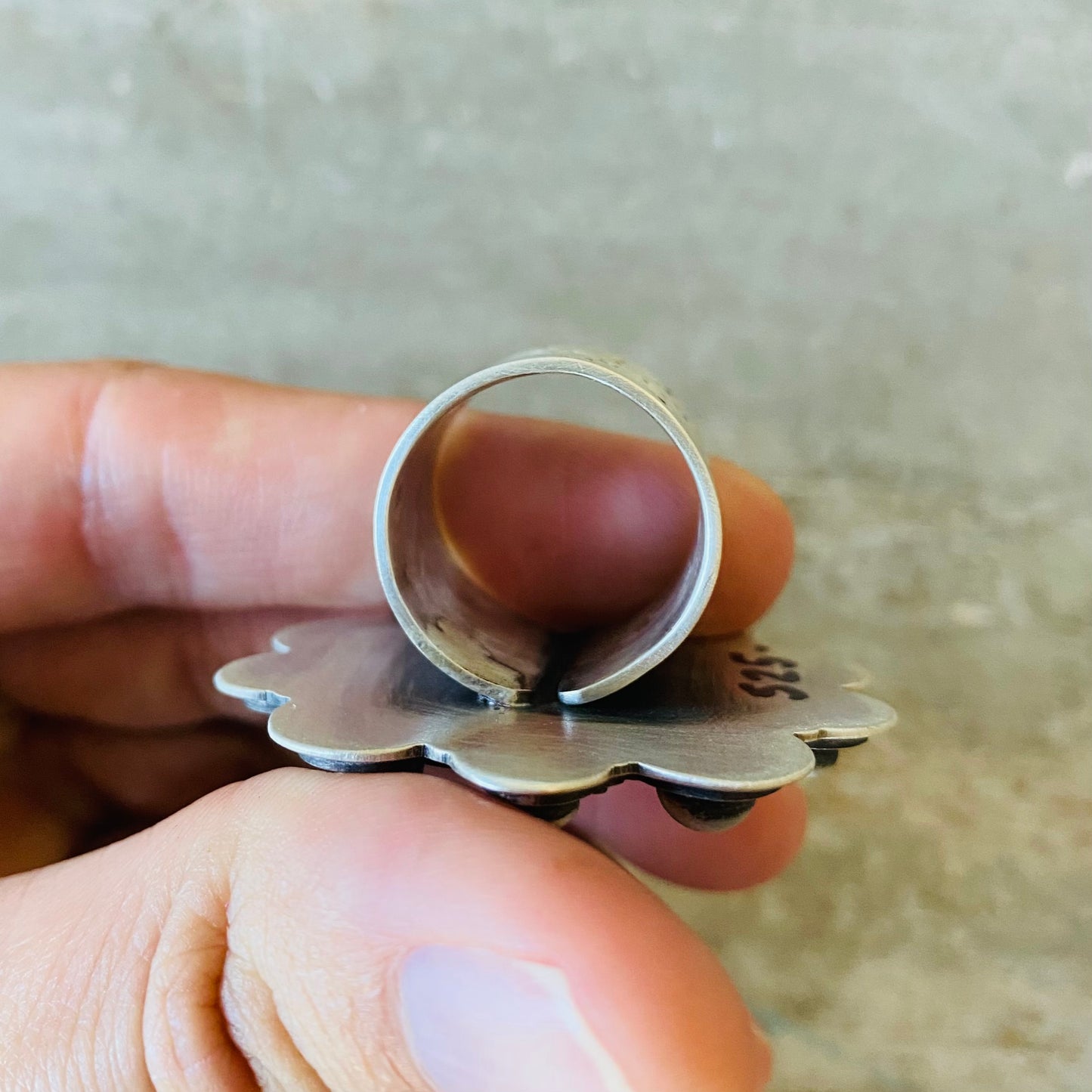 Navajo Derrick Cadman Sterling Silver Star Ring