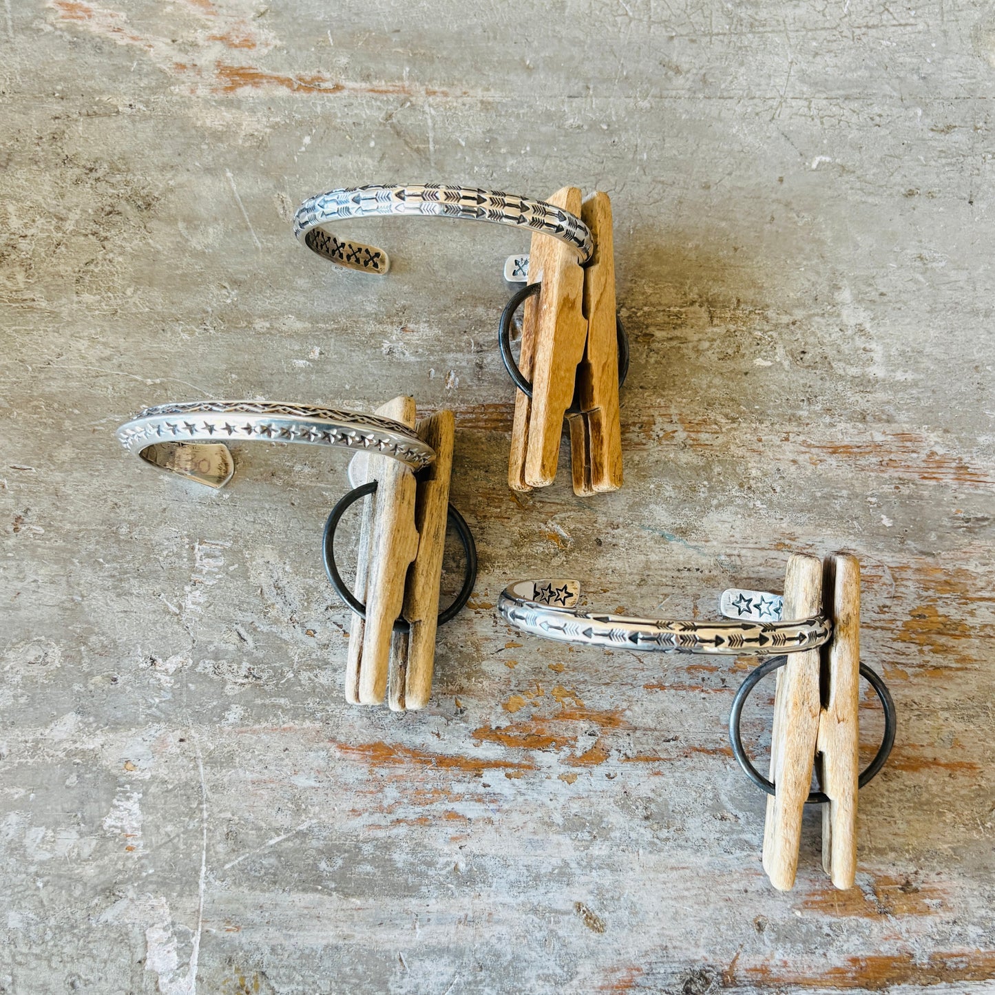 Navajo Sunshine Reeves Sterling Silver Cuffs