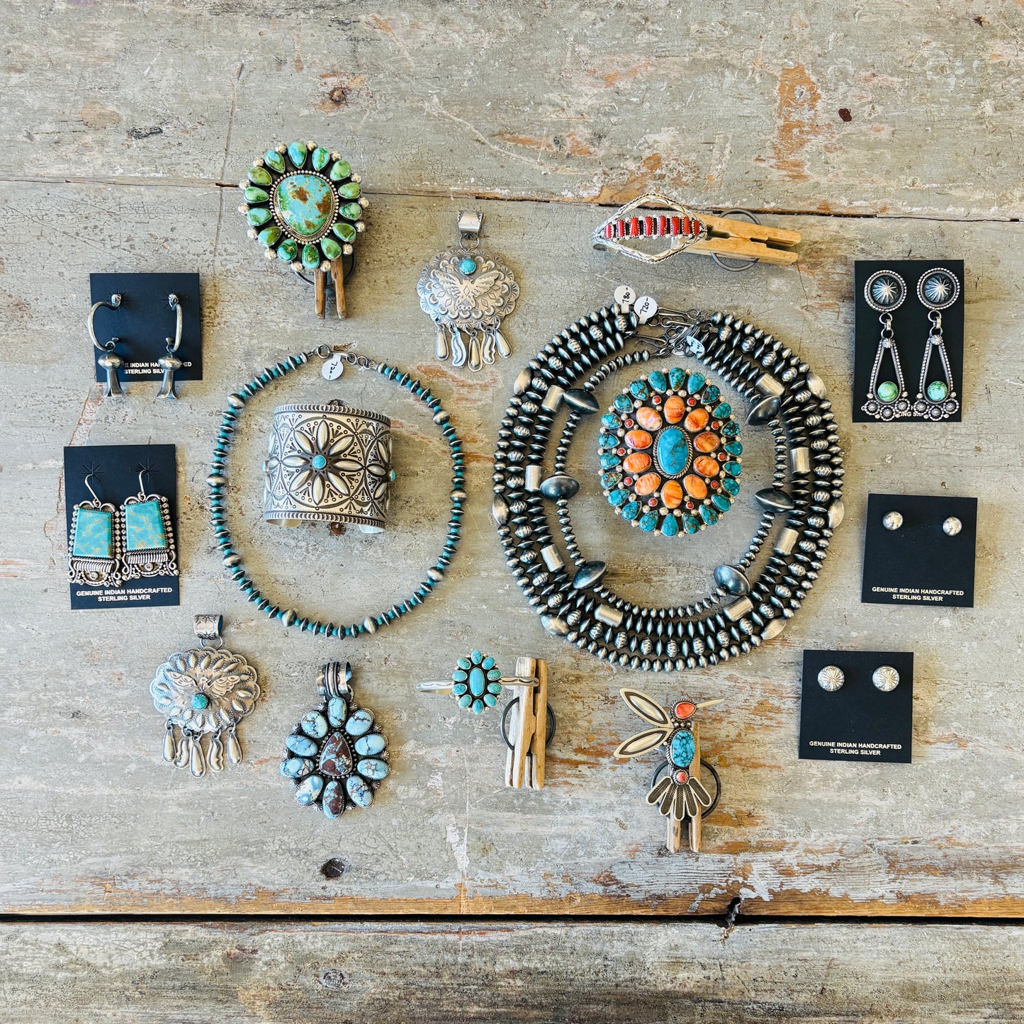 Navajo Sterling Silver & Kingman Toothpick Holders