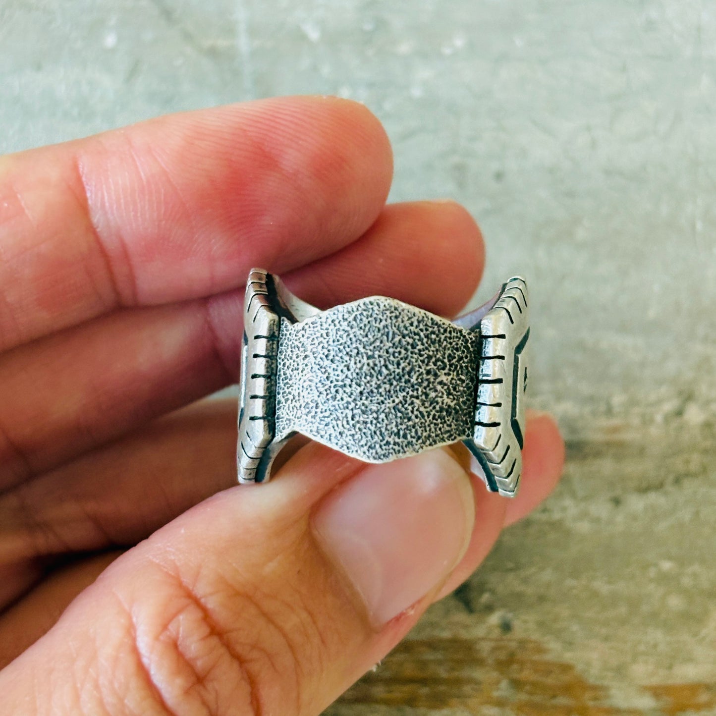 Navajo Derek Marks Sterling Silver & Sleeping Beauty Turquoise Ring