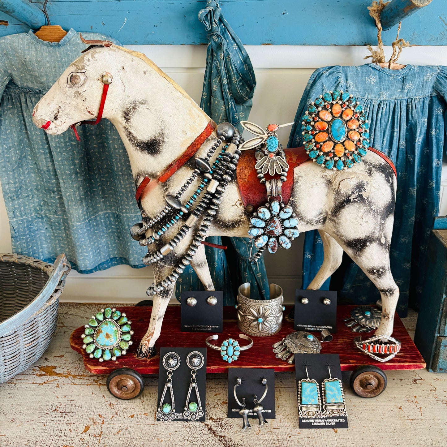 Navajo Sterling Silver & Kingman Toothpick Holders