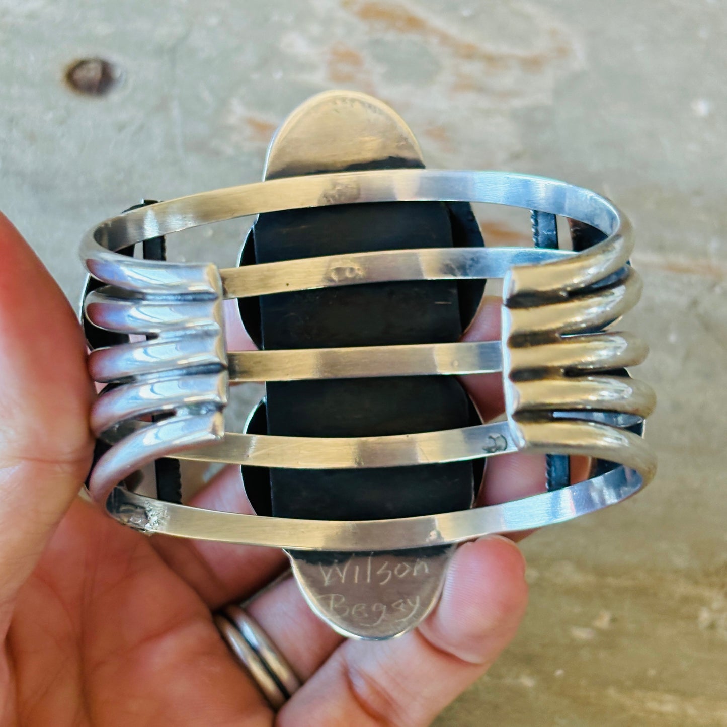 Navajo Vintage Wilson Begay Sterling Silver & Turquoise Cuff