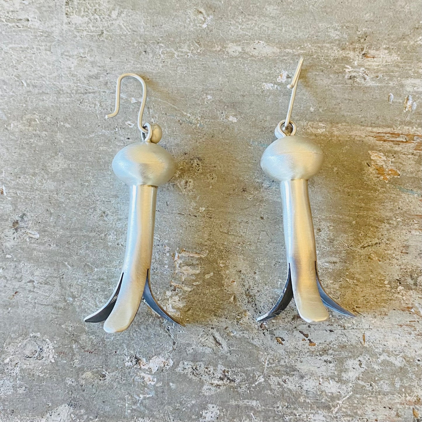Navajo Derrick Cadman Sterling Silver Blossom Earrings