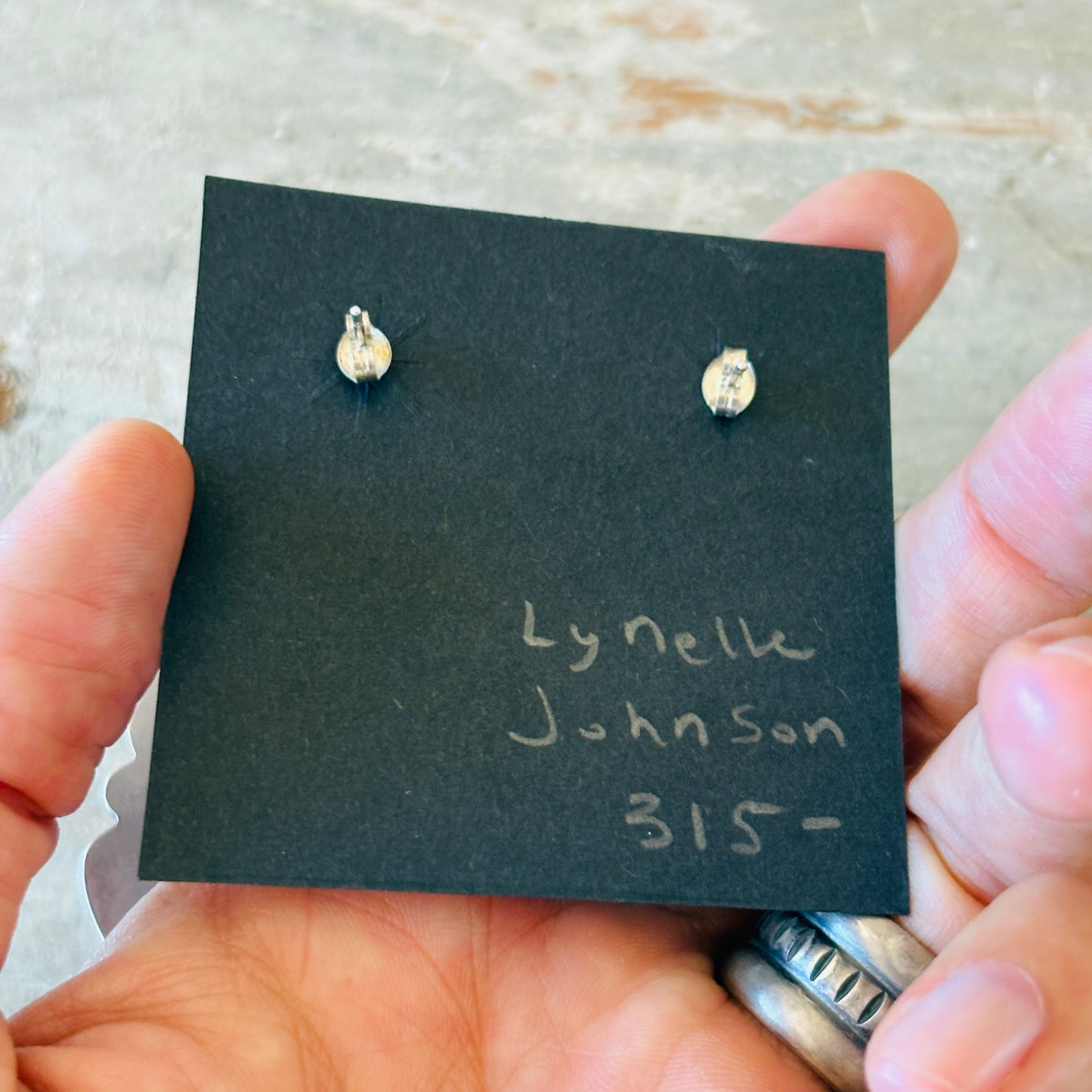 Navajo Lynelle Johnson Sterling Silver & Turquoise Earrings