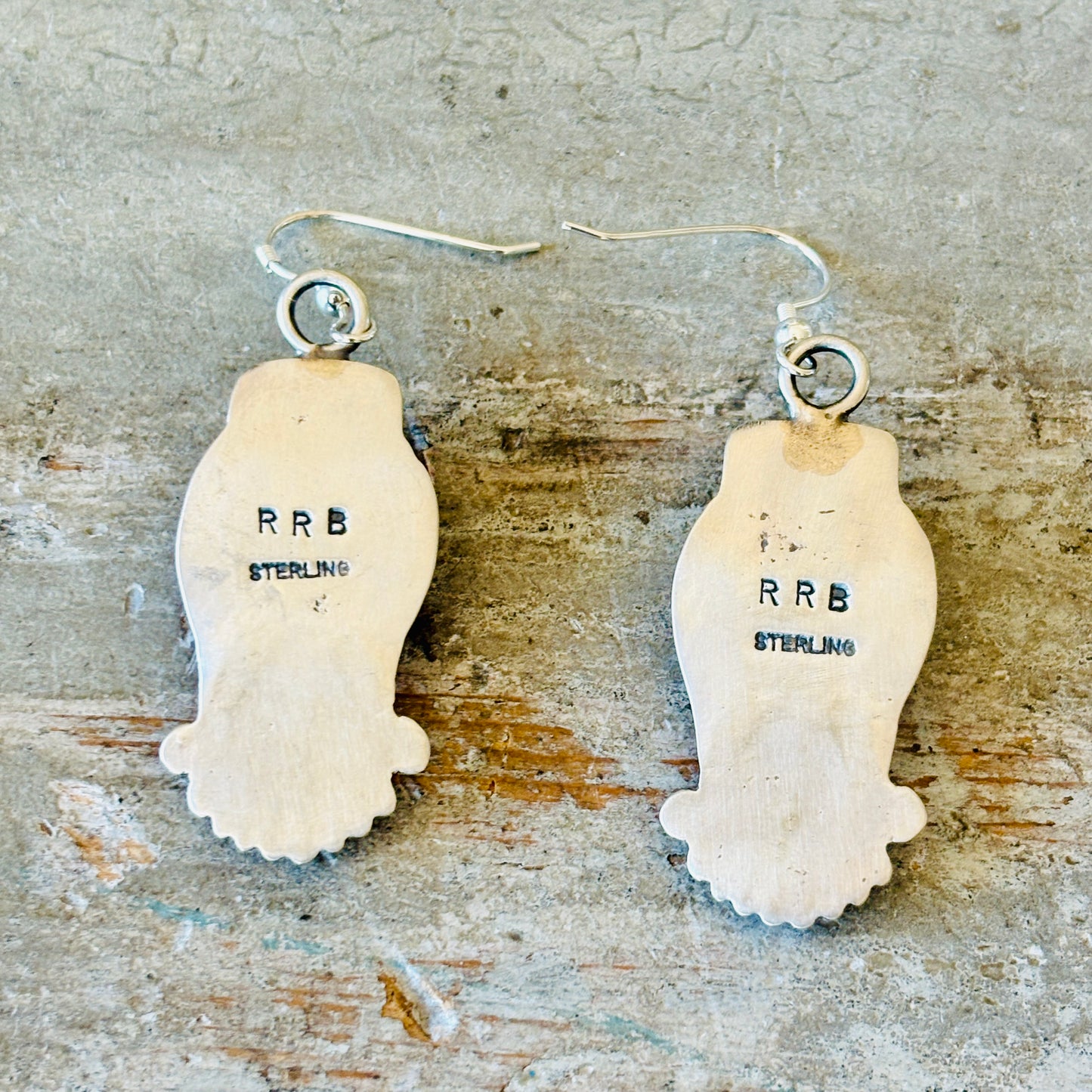 Navajo Rita Begay Sterling Silver & Golden Hills Turquoise Earrings