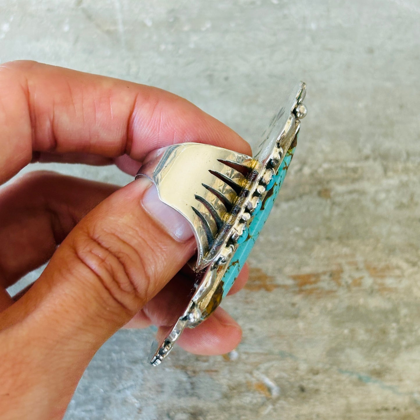 Navajo Geraldine James Sterling Silver & Multi Turquoise Ring