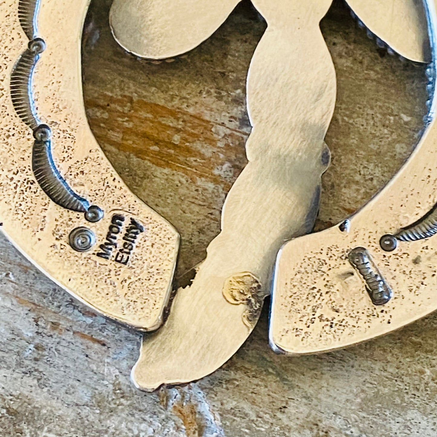 Navajo Myron Etsitty Sterling Silver Multi Stone Dragonfly Pendant