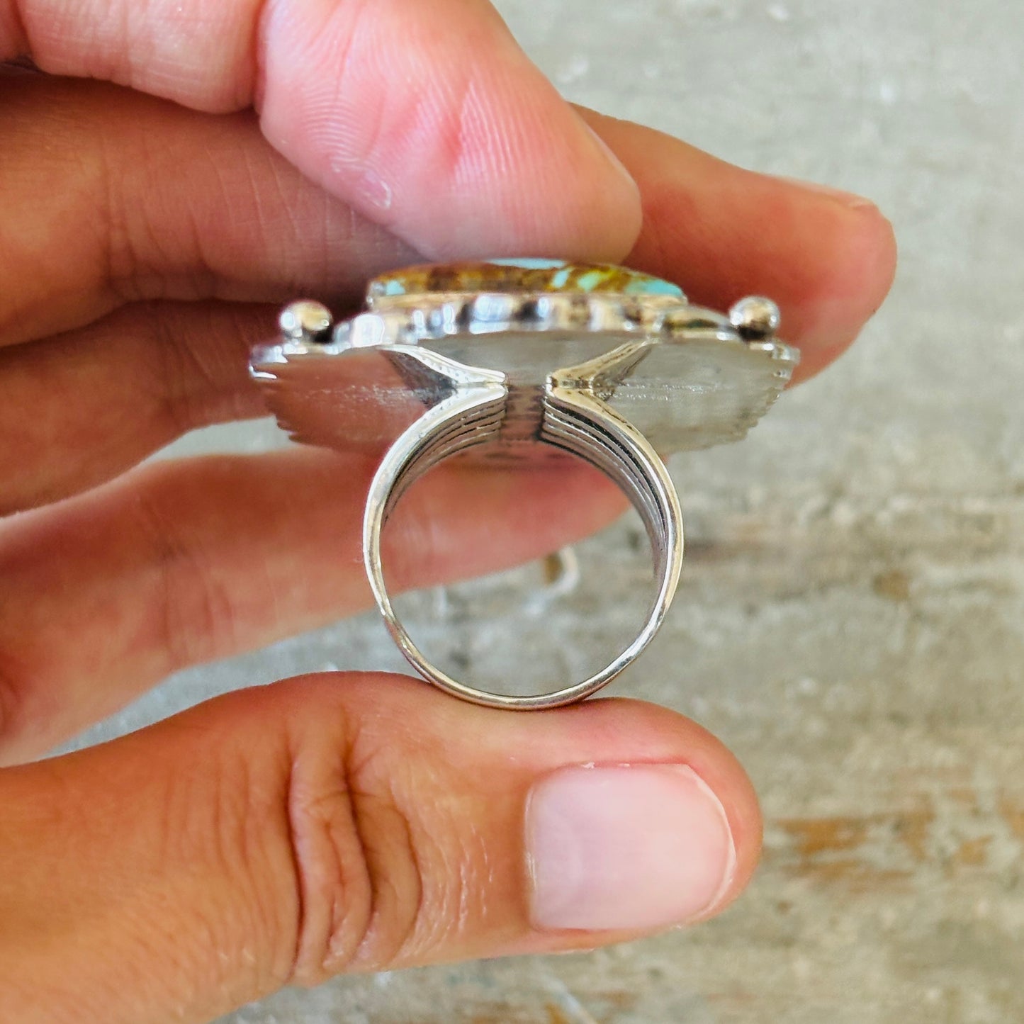 Navajo Geraldine James Sterling Silver & Multi Turquoise Ring