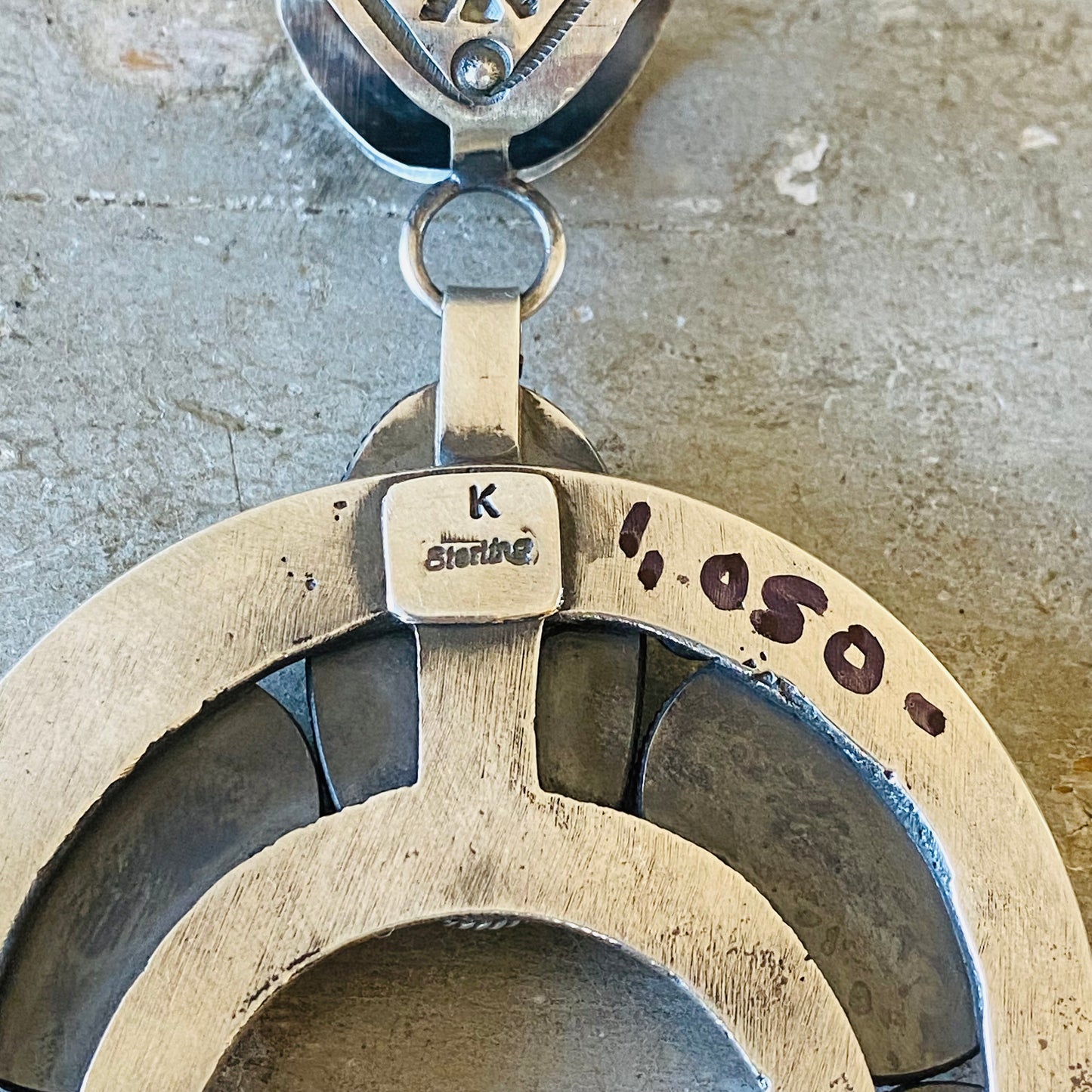 Navajo Kristen Etsitty Multi Stone Naja Pendant