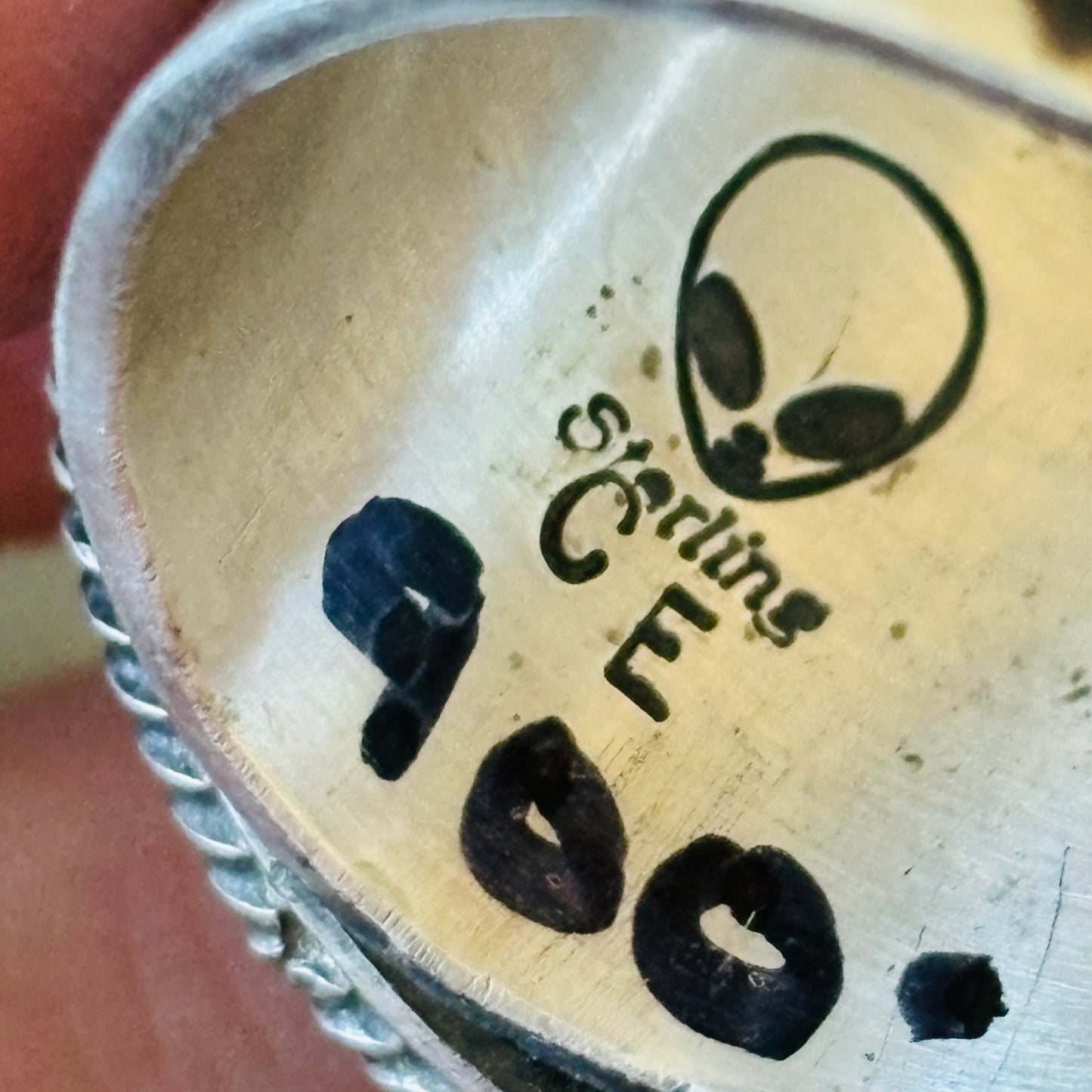 Navajo Chris Etsitty Sterling Silver & Bisbee Turquoise Ring