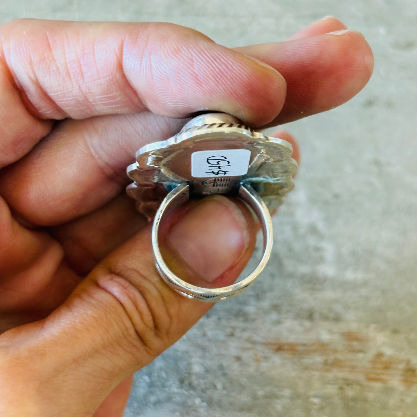 Navajo Julian Chavez Sterling Silver & Black Onyx Ring