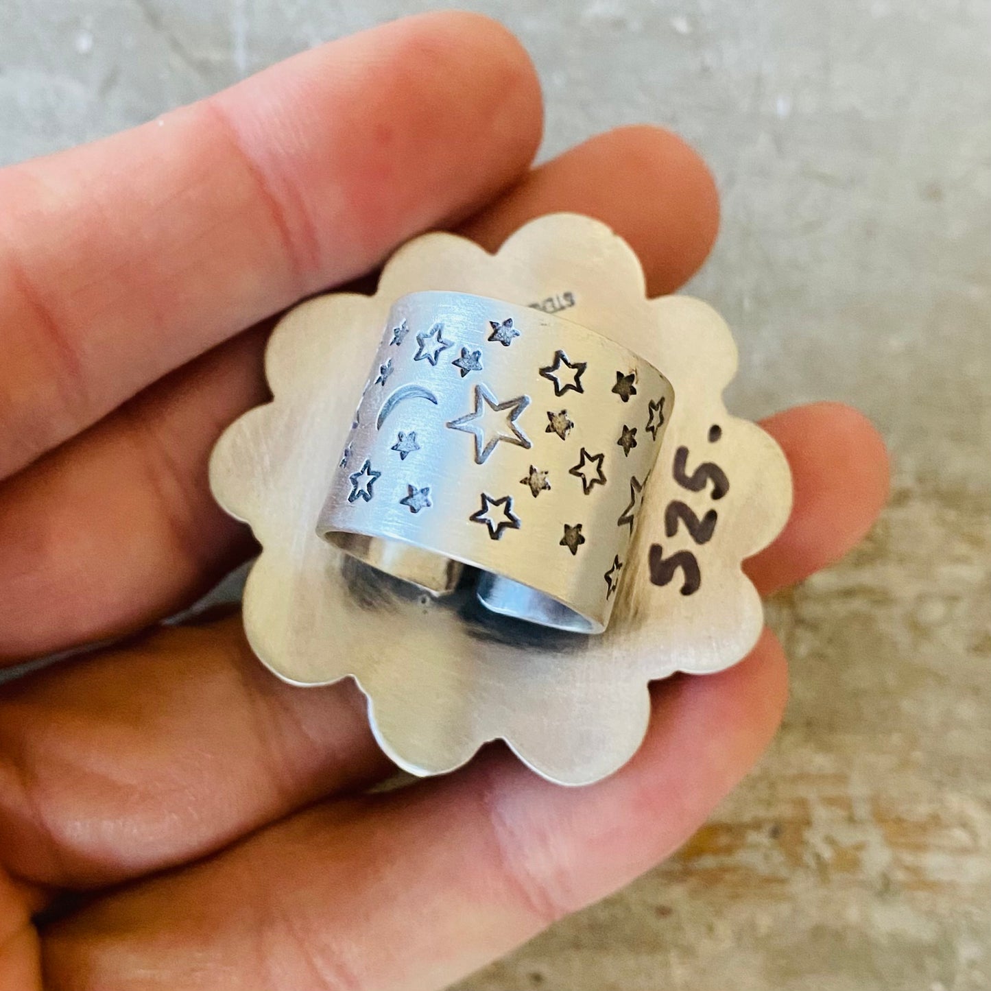 Navajo Derrick Cadman Sterling Silver Star Ring