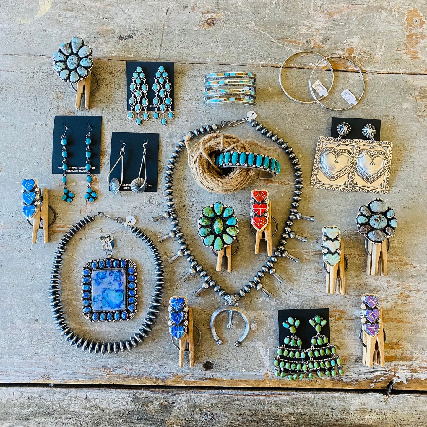 Navajo Preston Haley Sterling Silver Handmade Fluted Pearl Earrings