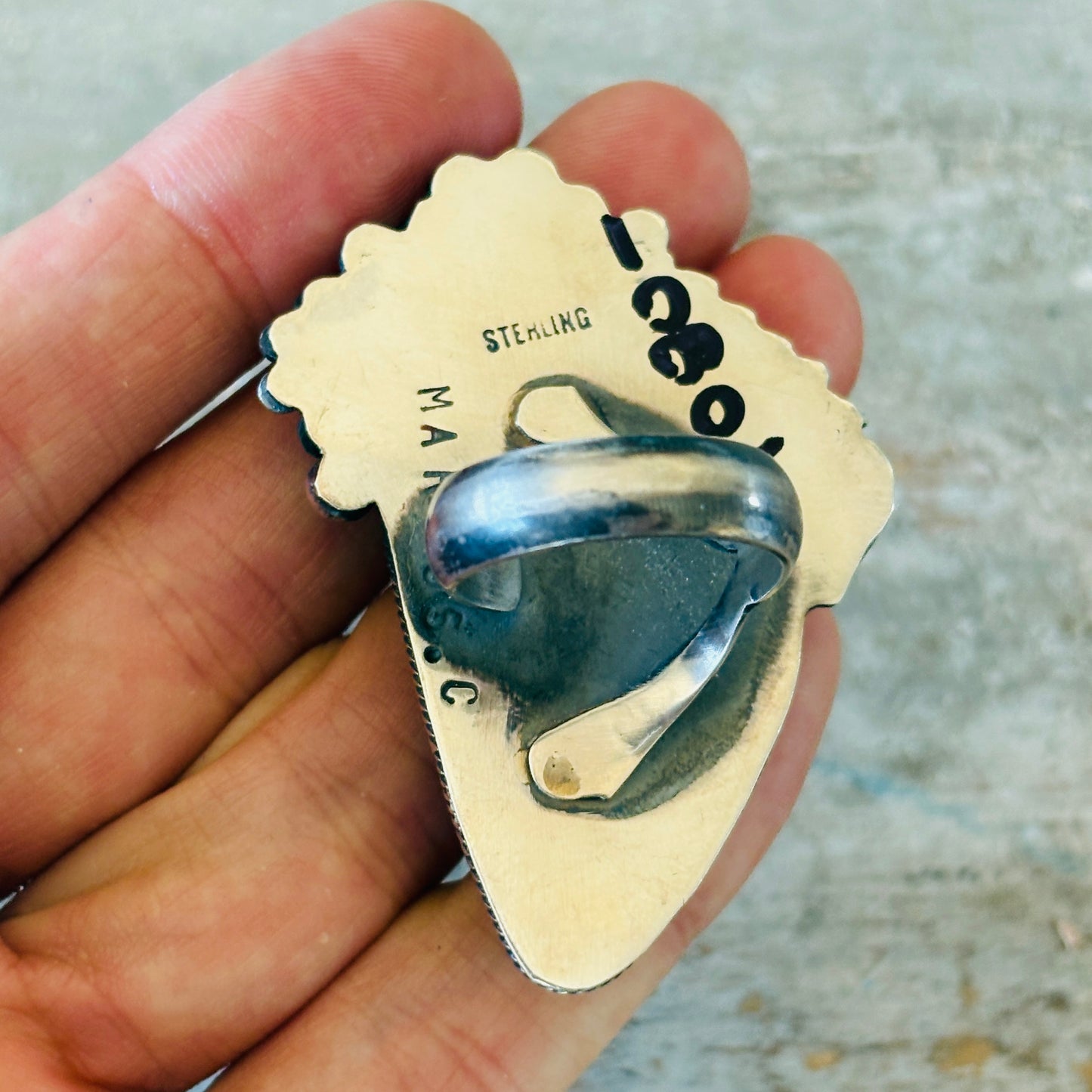 Navajo Marcus Chavez Sterling Silver & Charoite Ring