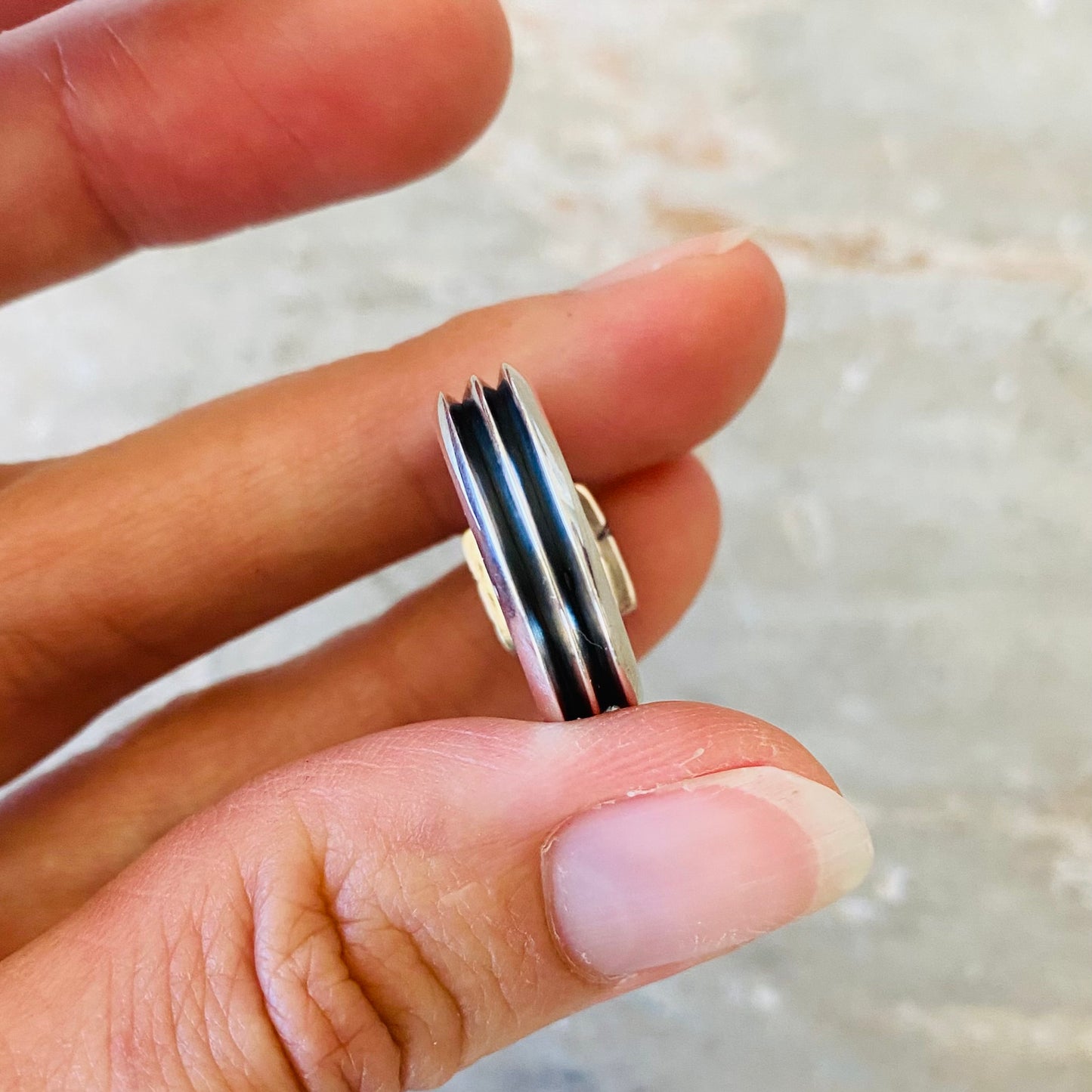 Navajo Sterling Silver & Black Onyx Ring