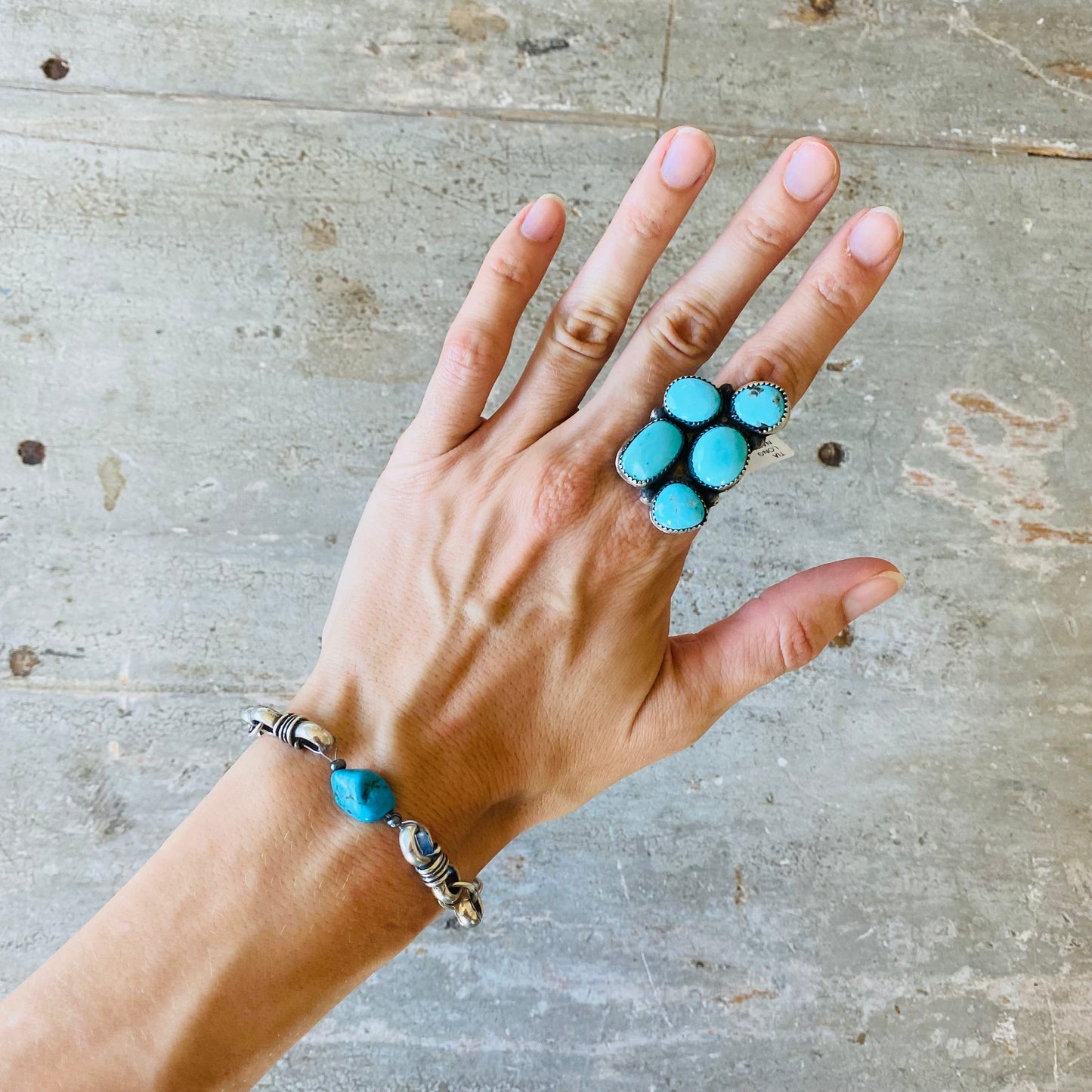 Navajo Sterling Silver & Turquoise Toggle Bracelet
