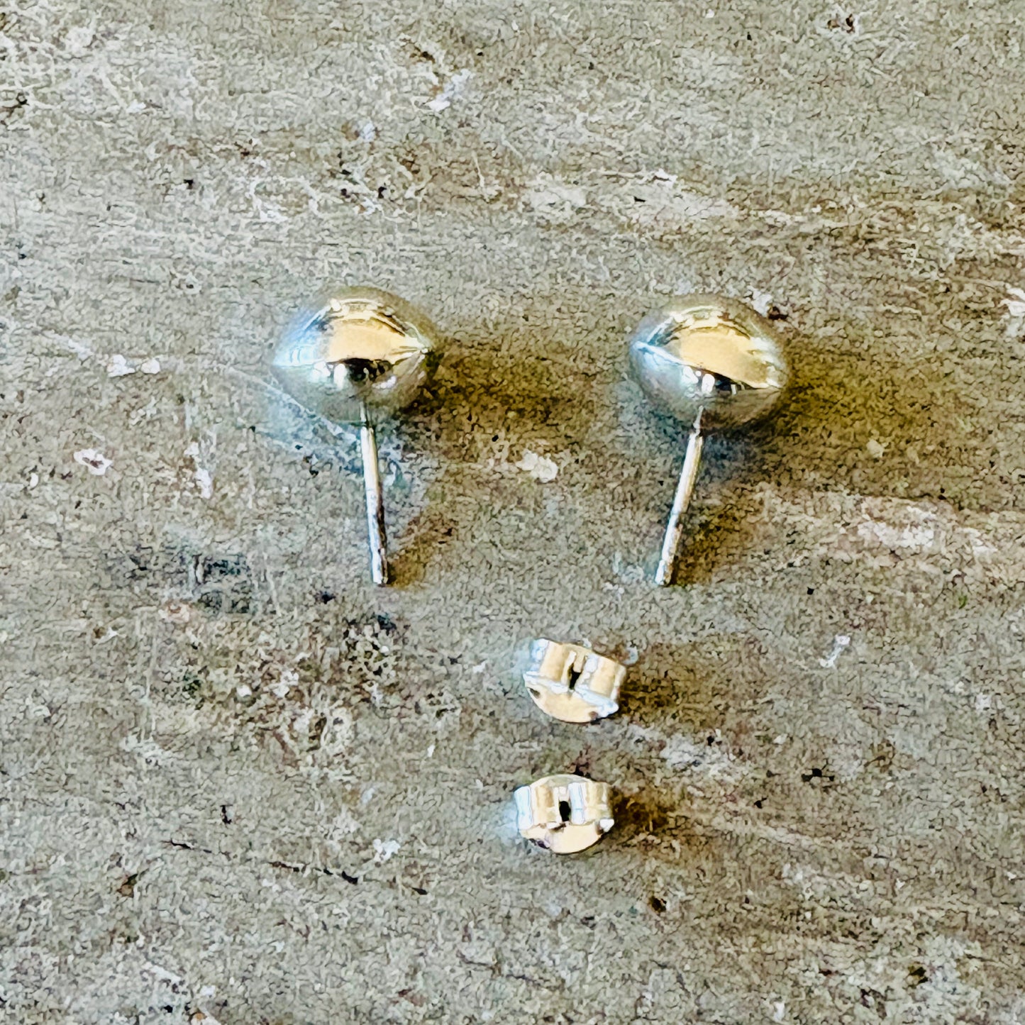 Navajo Sterling Silver Button Earrings