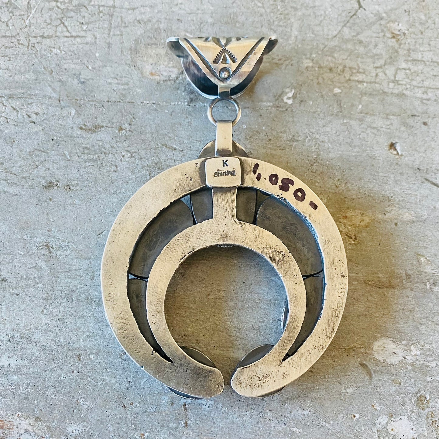 Navajo Kristen Etsitty Multi Stone Naja Pendant