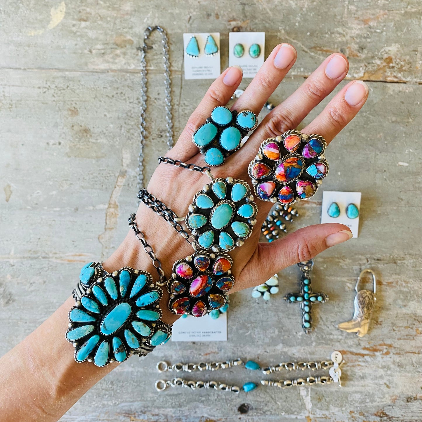 Navajo Sterling Silver & Turquoise Toggle Bracelet