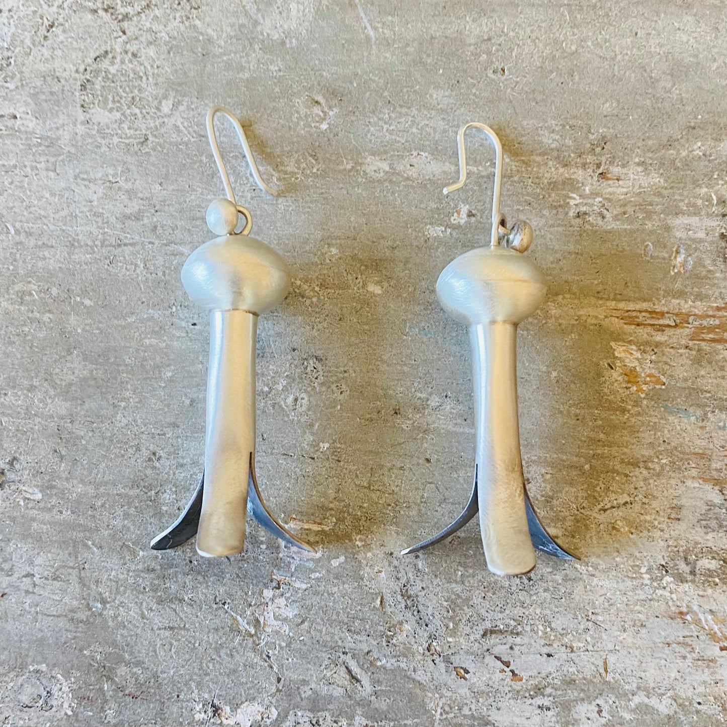 Navajo Derrick Cadman Sterling Silver Blossom Earrings