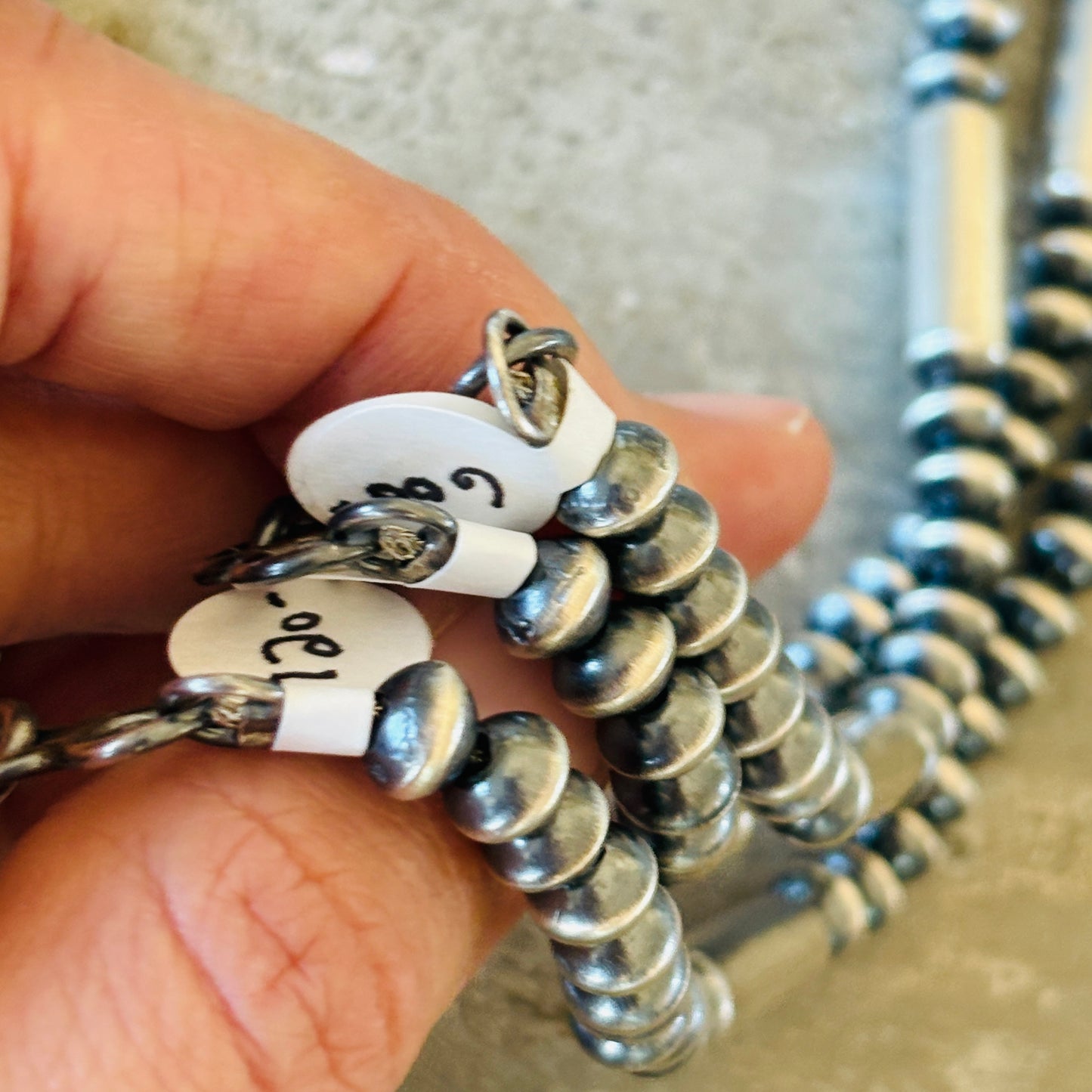 Navajo Tonisha Haley Sterling Silver 6.5mm - Tube Beads Handmade Pearls Necklace