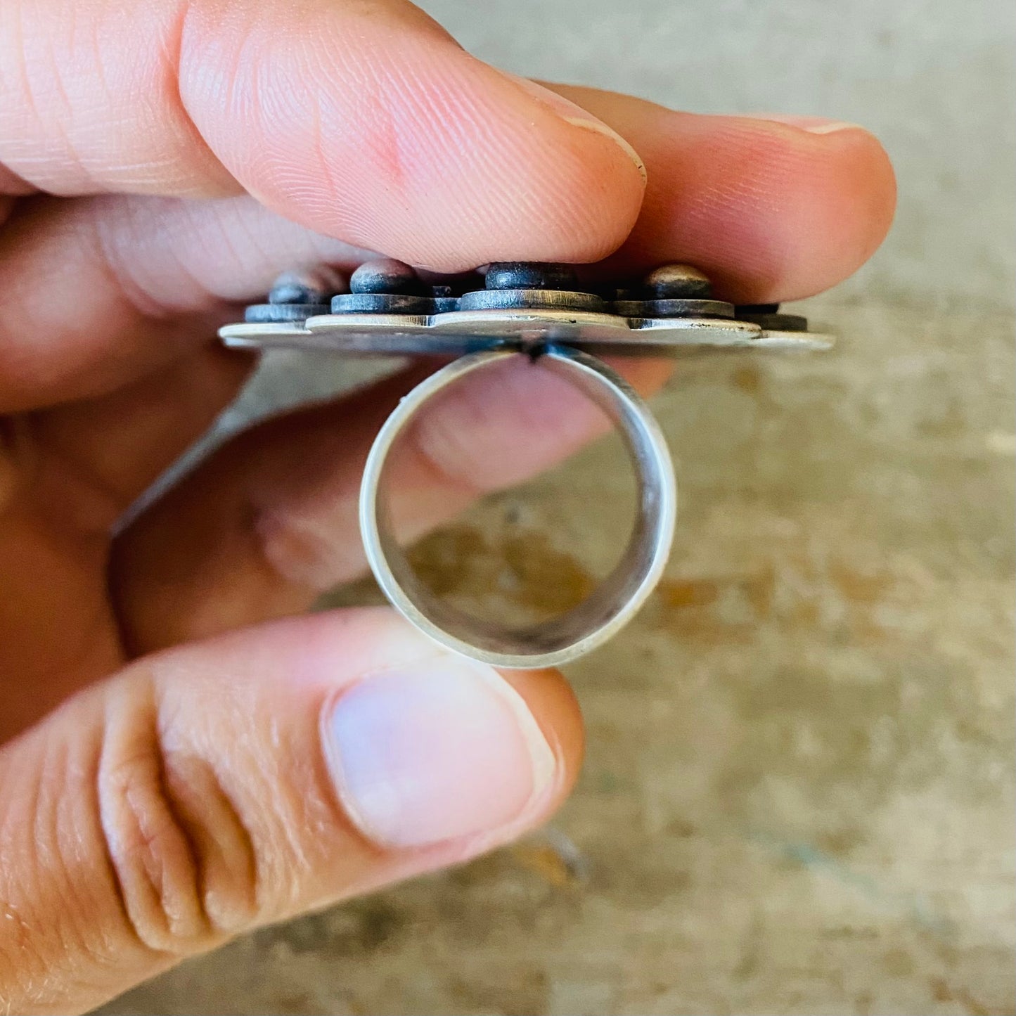 Navajo Derrick Cadman Sterling Silver Star Ring