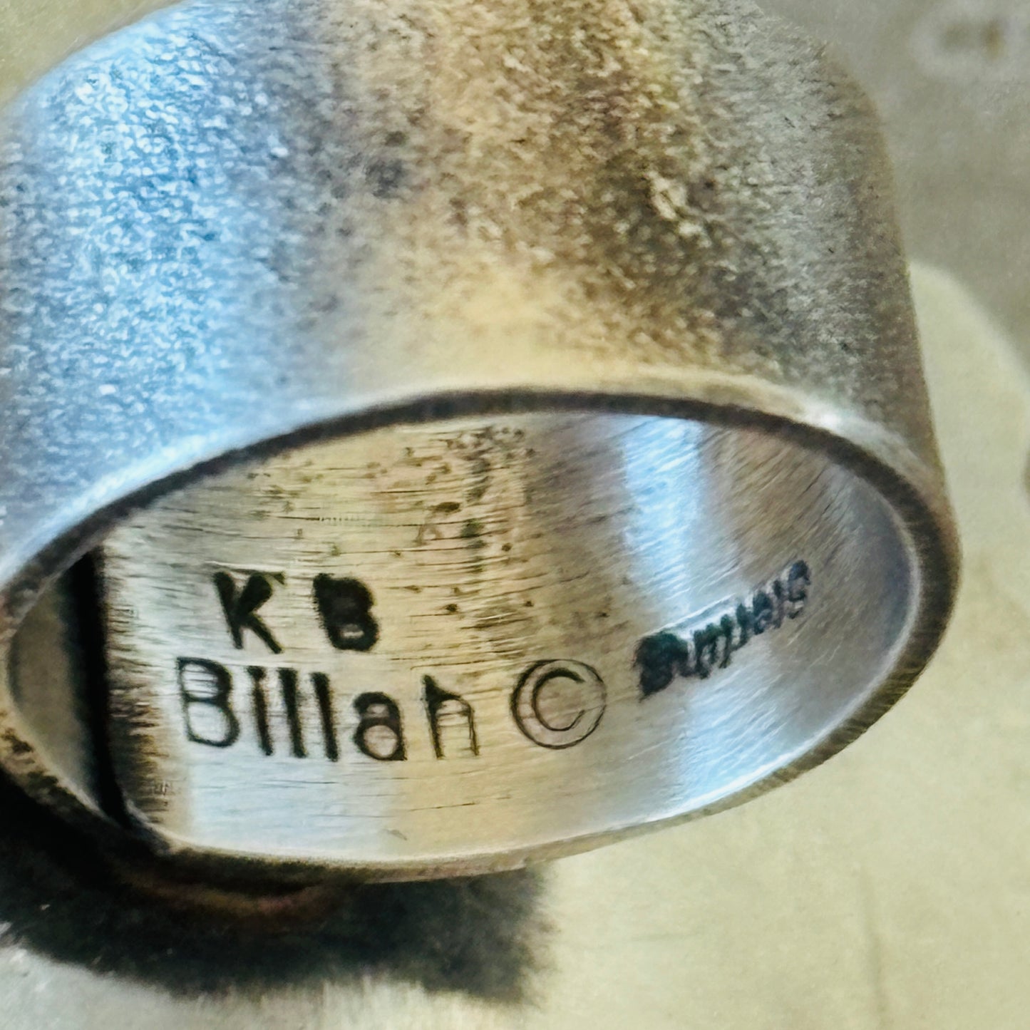 Navajo Kindale Billah Sterling Silver & Pink Mussel Shell Horses Ring
