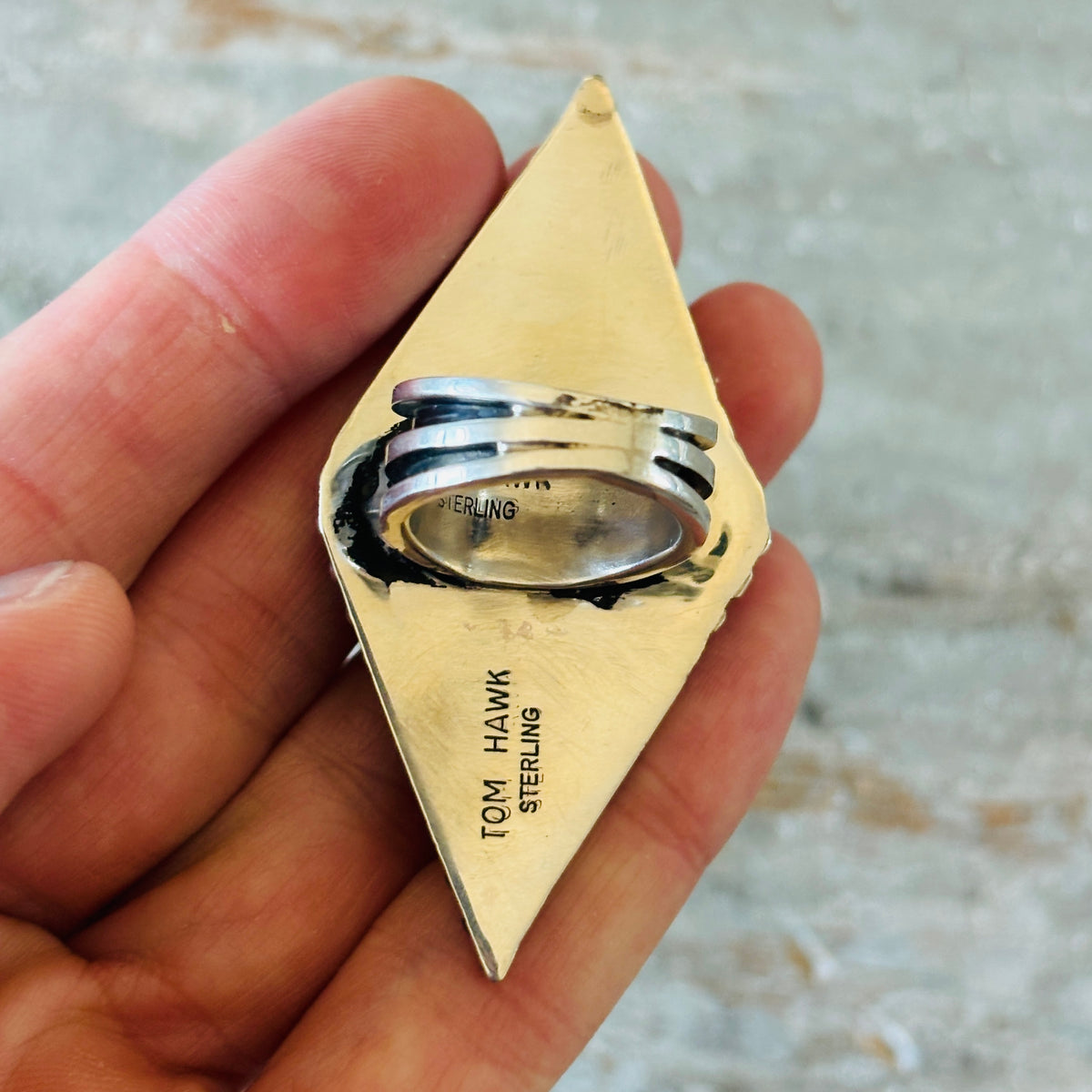 Navajo Tow Hawk Sterling Silver Statement Ring