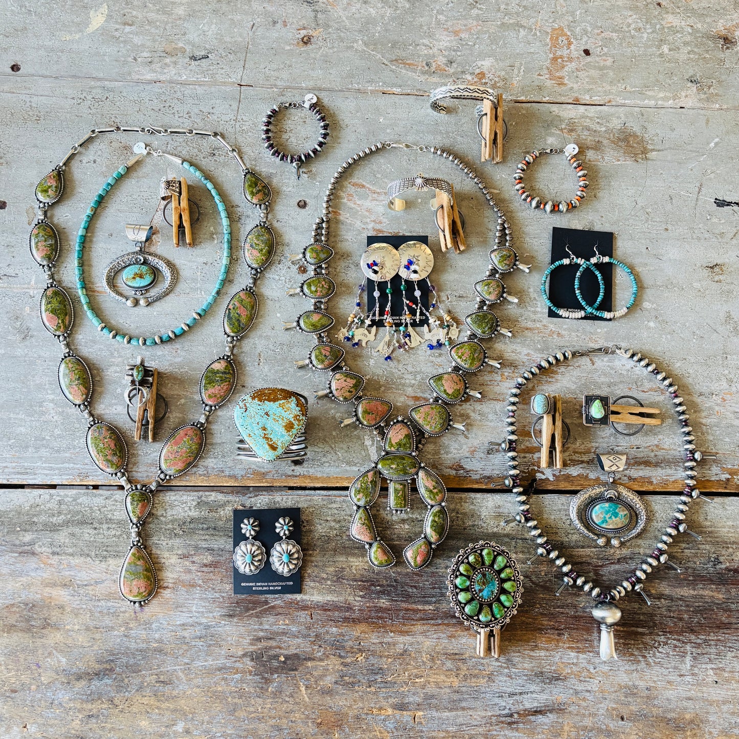 Navajo Hemerson Brown Sterling Silver & Turquoise Mountain Pendant